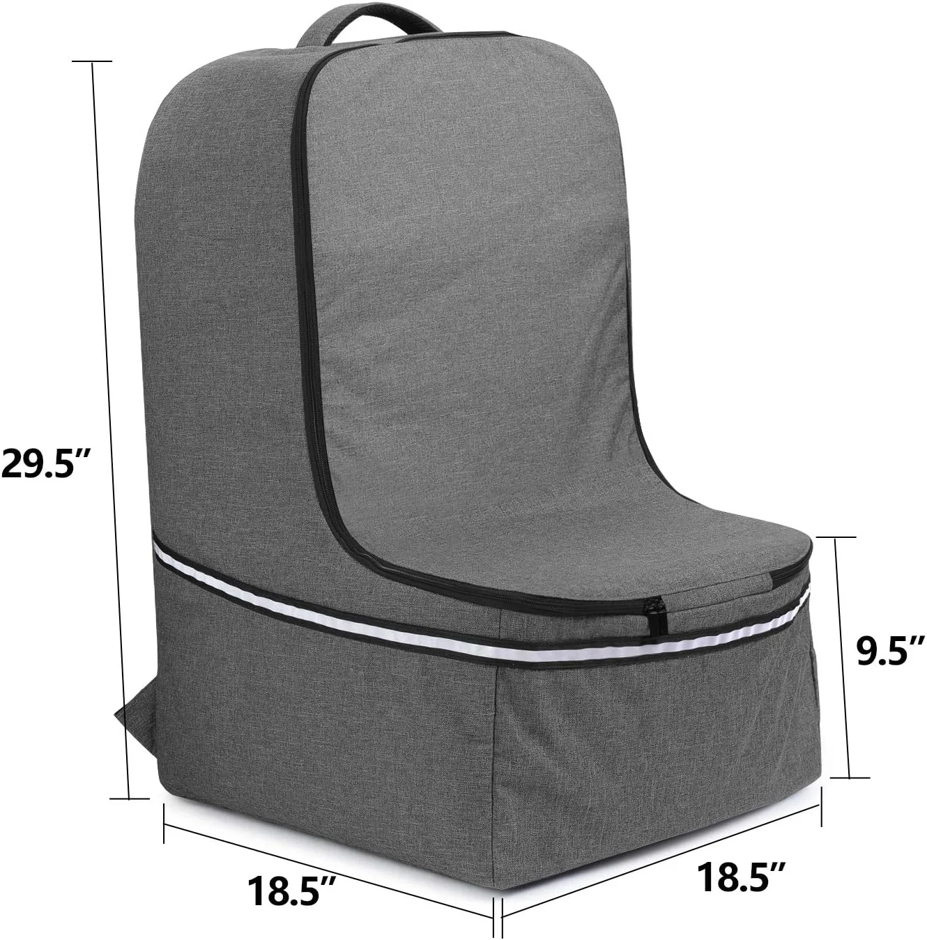 کیف حمل صندلی ماشین کودک Teamoy، کیف بازرسی گیت صندلی ماشین با دسته بالایی و نوارهای بازتابنده، روکش حمل صندلی ماشین کودک برای هواپیما، خاکستری کیف حمل صندلی ماشین کودک Teamoy، کیف بازرسی گیت صندلی ماشین با دسته بالایی و نوارهای بازتابنده، روکش حمل صندلی ماشین کودک برای هواپیما، خاکستری