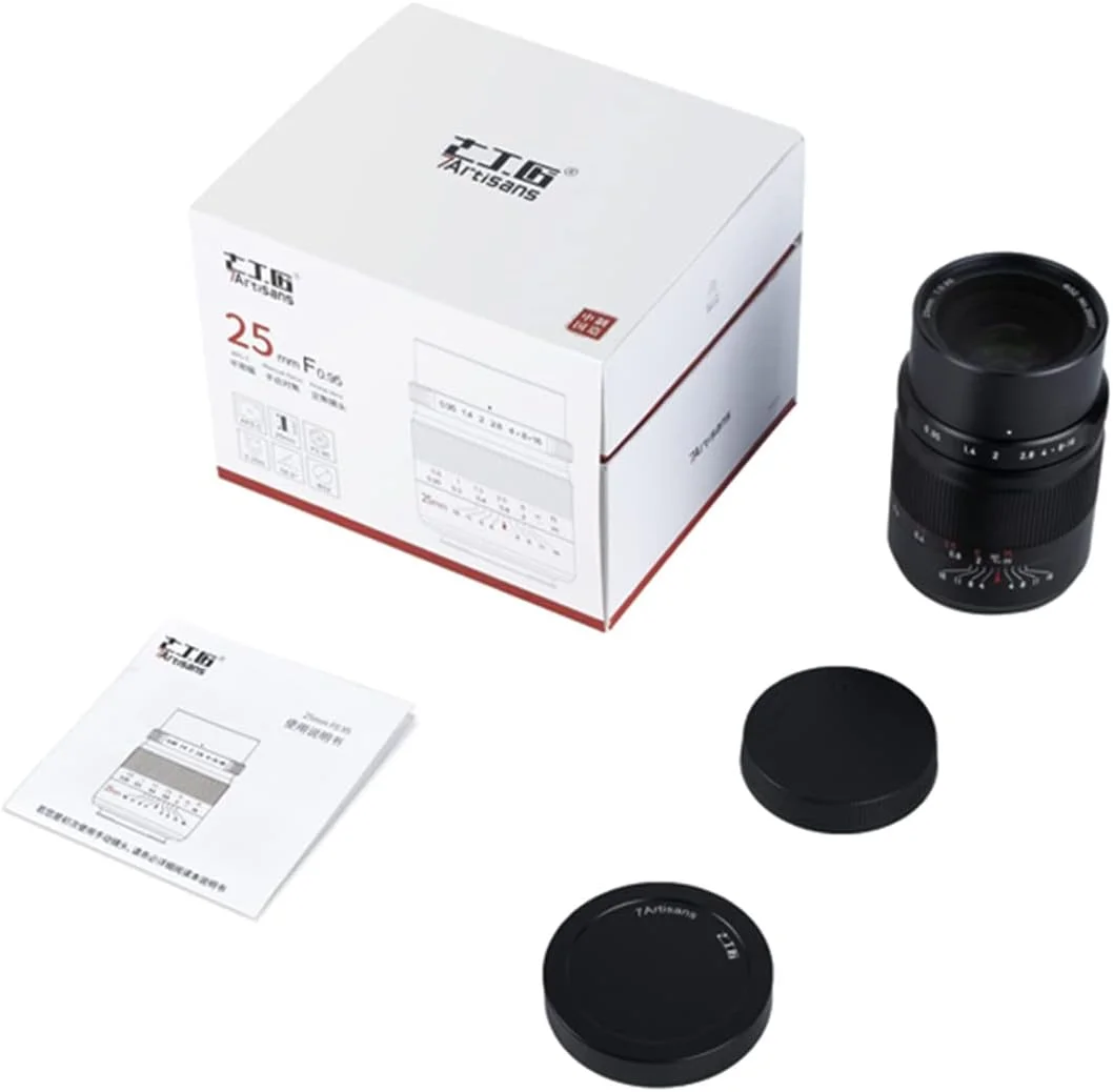 لنز 7artisans 25mm F0.95 APS-C با دیافراگم باز و فاصله کانونی ثابت برای دوربین های بدون آینه Canon M1 M2 M3 M5 M6 M10 M50 M100 مناسب عکاسی مستند