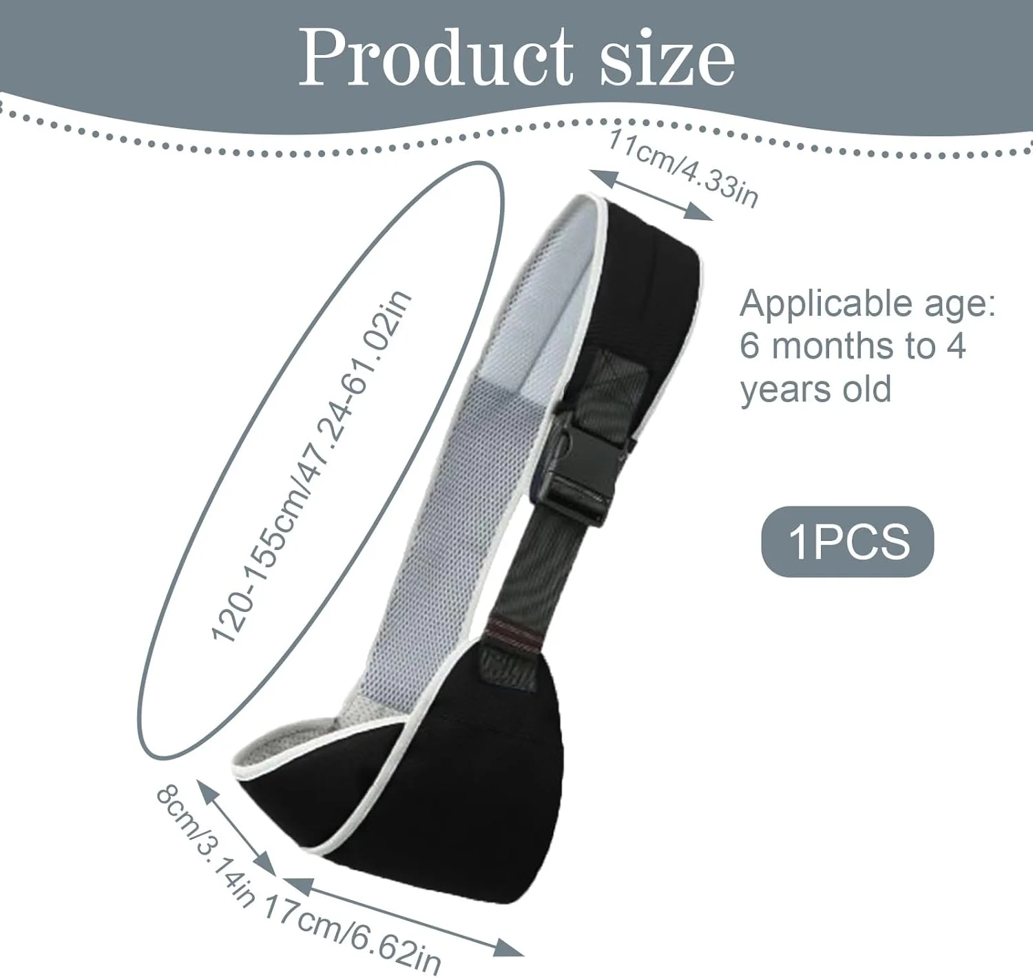 آغوشی نوزاد زیکیو، بند قابل تنظیم، زین کودک چند منظوره و قابل حمل، بند کودک چند منظوره، بند شانه چند منظوره برای کودکان، از 6 تا 48 ماهگی، تا 15 کیلوگرم