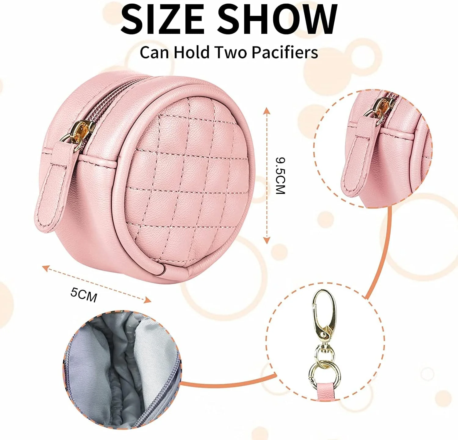 جای پستانک کودک YHRY با گیره، کیف پستانک برای کیف پوشک، کیف نگهدارنده گیره دار با زیپ برای پسران و دختران، کیف لوازم جانبی کالسکه مسافرتی در فضای باز مناسب برای همه پستانک ها (صورتی) جای پستانک کودک YHRY با گیره، کیف پستانک برای کیف پوشک، کیف نگهدارنده گیره دار با زیپ برای پسران و دختران، کیف لوازم جانبی کالسکه مسافرتی در فضای باز مناسب برای همه پستانک ها (صورتی)