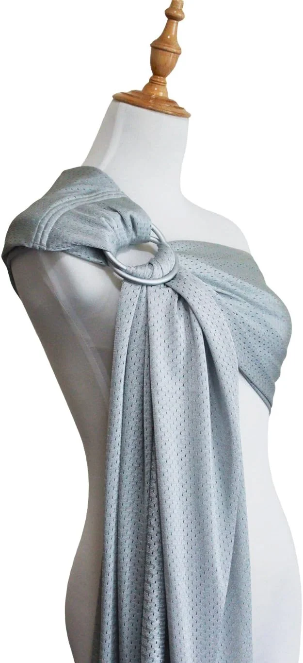 حامل نوزاد حلقه ای آب Vlokup | پارچه توری سبک و قابل تنفس برای نوزادان، کودکان تازه متولد شده، بچه ها و کودکان نوپا | ایده آل برای تابستان، شنا، استخر، ساحل | مناسب برای پدرها نیز - خاکستری روشن حامل نوزاد حلقه ای آب Vlokup | پارچه توری سبک و قابل تنفس برای نوزادان، کودکان تازه متولد شده، بچه ها و کودکان نوپا | ایده آل برای تابستان، شنا، استخر، ساحل | مناسب برای پدرها نیز - خاکستری روشن