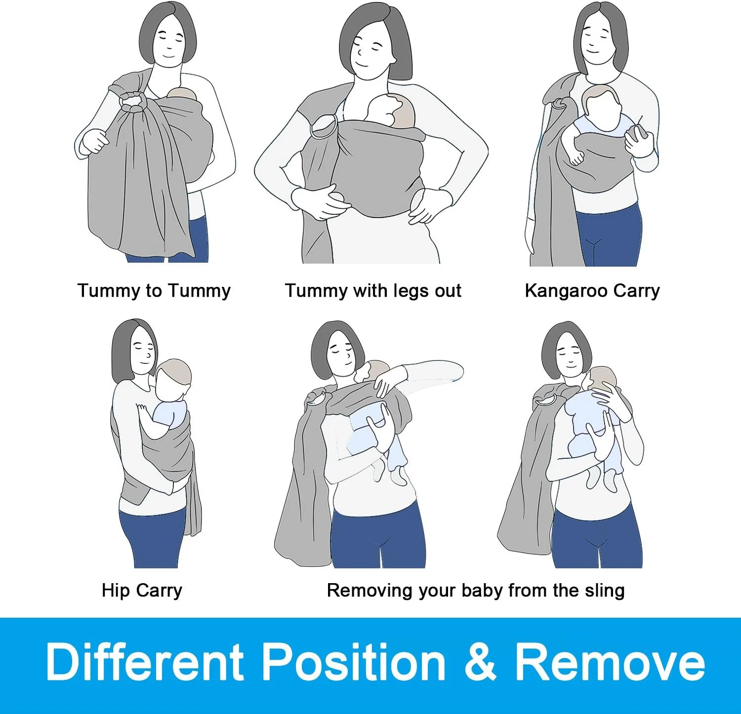 حامل نوزاد حلقه ای آب Vlokup | پارچه توری سبک و قابل تنفس برای نوزادان، کودکان تازه متولد شده، بچه ها و کودکان نوپا | ایده آل برای تابستان، شنا، استخر، ساحل | مناسب برای پدرها نیز - خاکستری روشن حامل نوزاد حلقه ای آب Vlokup | پارچه توری سبک و قابل تنفس برای نوزادان، کودکان تازه متولد شده، بچه ها و کودکان نوپا | ایده آل برای تابستان، شنا، استخر، ساحل | مناسب برای پدرها نیز - خاکستری روشن