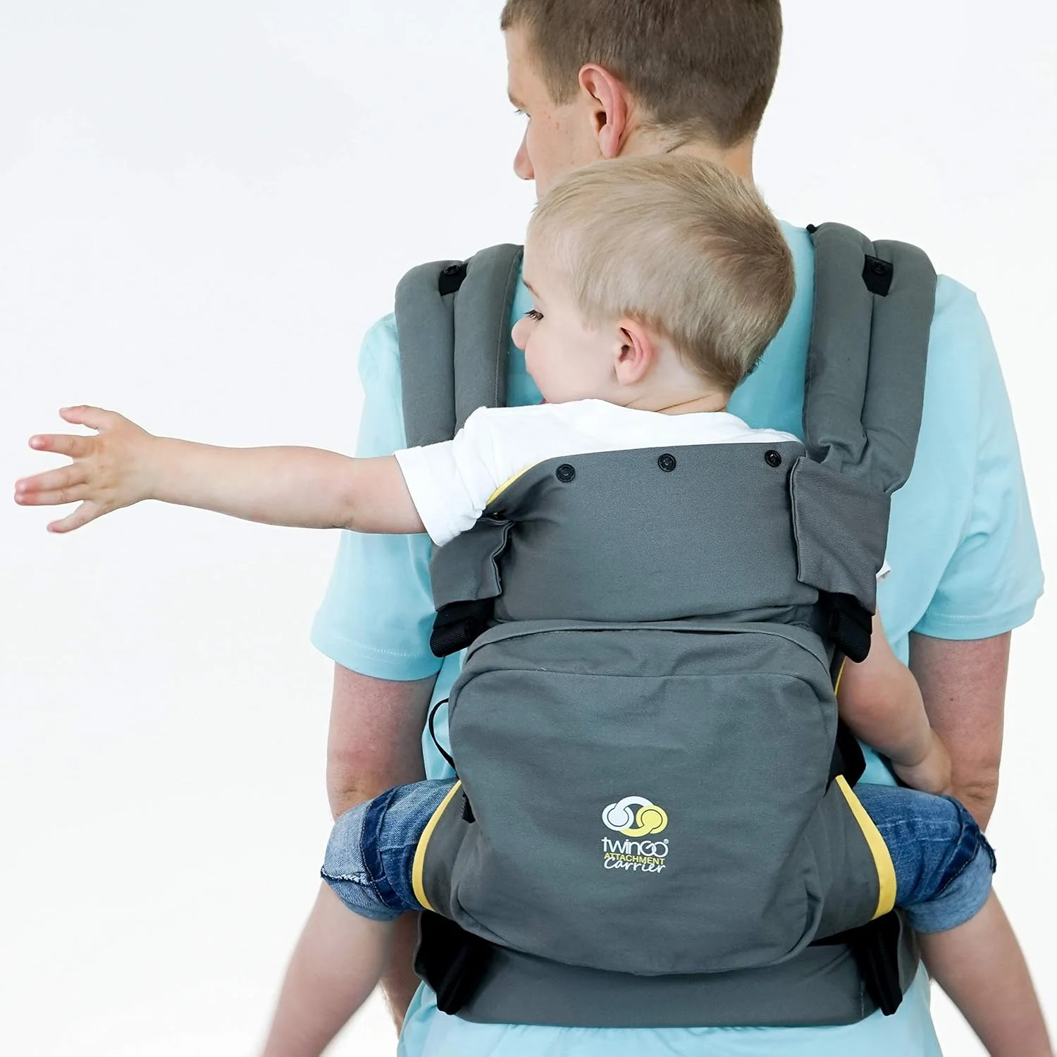 TwinGo Panel Extender (Yellow/Grey) - Extend The Height of Your TwinGo Carrier to Provide Extra Head and Neck Support for Babies and Toddlers TwinGo Panel Extender (Yellow/Grey) - Extend The Height of Your TwinGo Carrier to Provide Extra Head and Neck Support for Babies and Toddlers