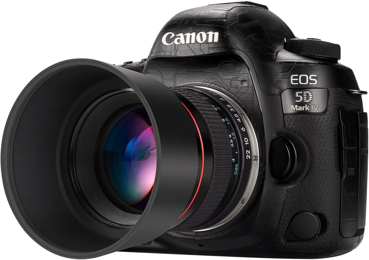 لنز دوربین JINTU 85mm F1.8 با مانت EF، لنز پرتره دستی برای Canon EOS T7I T7 T8i T6 T5 T3i T2i XT T1I T4I 4000D 2000D 850D 800D 600D 650D 90D 80D 5D IV, 6D II SLR فلزی مشکی