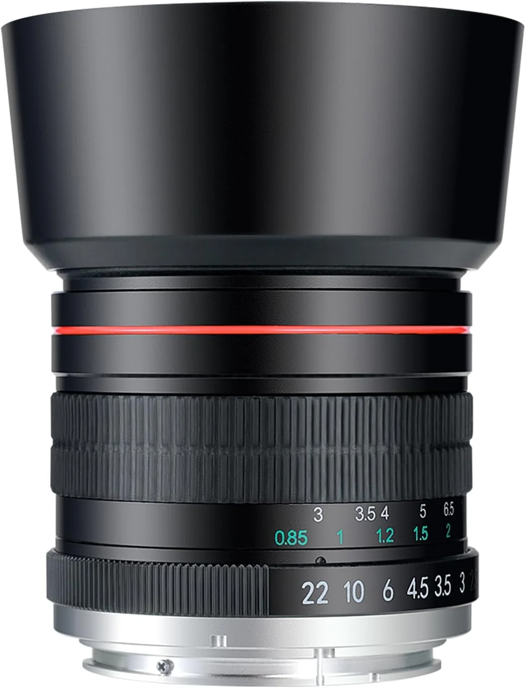 لنز دوربین JINTU 85mm F1.8 با مانت EF، لنز پرتره دستی برای Canon EOS T7I T7 T8i T6 T5 T3i T2i XT T1I T4I 4000D 2000D 850D 800D 600D 650D 90D 80D 5D IV, 6D II SLR فلزی مشکی