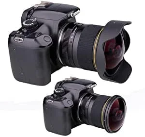 لنز اپتیکال دستی فیش آی واید انگل 8 میلی متری F3.0 JINTU برای دوربین های Canon 5D 6D 7D Mark II III 3 200D 80D 70D 650D 60D Rebel T5i T4i T3i T3 T2i T1i T2 T3 SLR به همراه کیف حمل و درپوش لنز