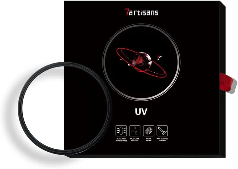 فیلتر محافظ فرابنفش 7artisans، ضد آب، ضد خش و بسیار باریک (UV 62mm)