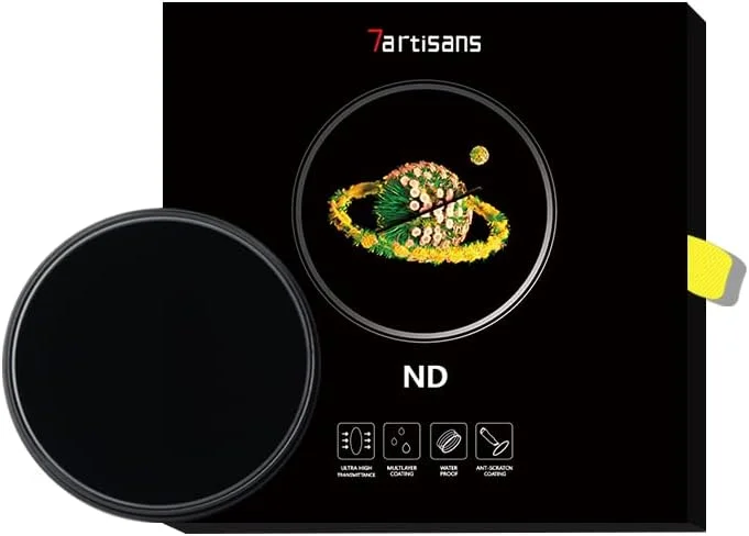 فیلتر کاهنده نور 7artisans ND فوق باریک با پوشش چند لایه HD از جنس شیشه اپتیکال و فریم آلیاژ آلومینیوم، فیلتر چگالی خنثی ND8 ND64 ND1000 (ND1000, 72mm)