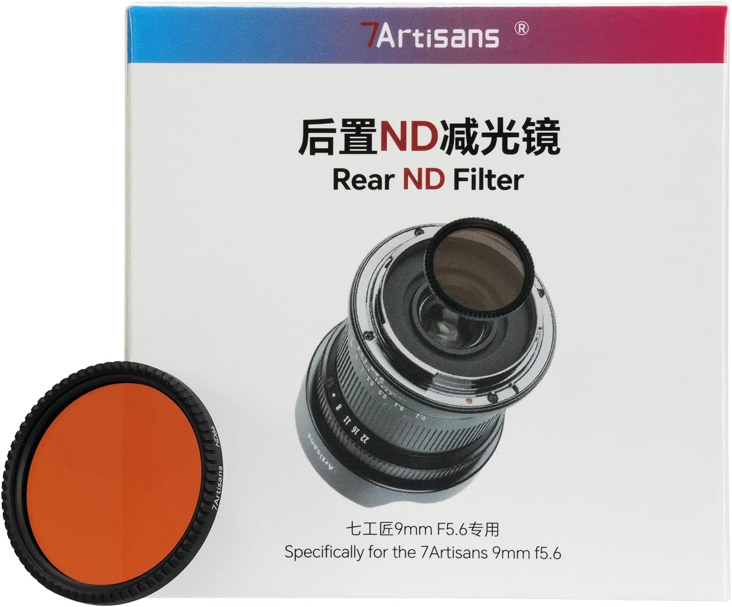 فیلتر ND64 پشتی 34 میلی‌متری 7artisans، شیشه اپتیکال چندلایه فوق‌العاده نازک با وضوح بالا و قاب آلیاژ فولادی، شیشه چگالی خنثی