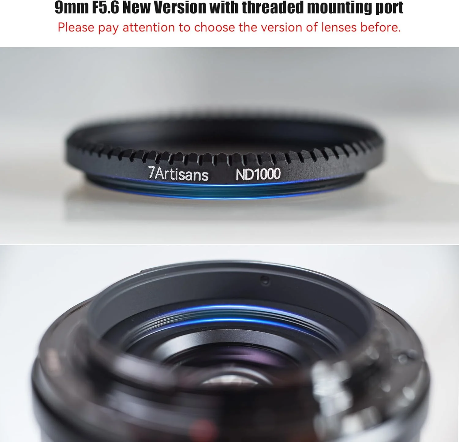 فیلتر ND64 پشتی 34 میلی‌متری 7artisans، شیشه اپتیکال چندلایه فوق‌العاده نازک با وضوح بالا و قاب آلیاژ فولادی، شیشه چگالی خنثی