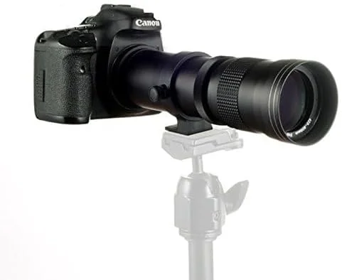 لنز تله فوتو زوم دستی JINTU 420-1600mm، مانت EF/EF-S برای Canon 4000D 2000D T7 T7i T6 T6i T5 T5i 80D 90D 77D 650D 60D 5D 1200D SL2 700D 70D 60D 50D 5D 6D 7D 600D 550D T3, T3i, T8I