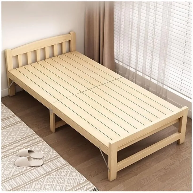 تخت تاشو سفری Lijiaxiuyc-101، تخت تاشو تخته ای یک نفره کوچک مناسب برای خانه های اجاره ای به همراه تشک (XL)