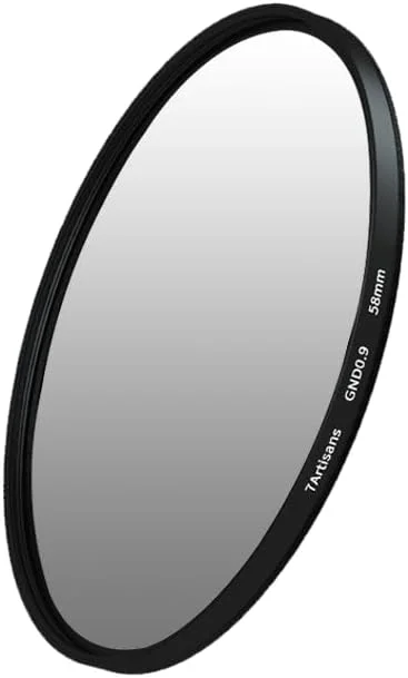 7artisans GND 0.9 Rotatable Soft Gradual Filter (3 Stops) 46mm/49mm/52mm/55mm/58mm/62mm/67mm/72mm/77mm/82mm GND 0.9 Neutral Gray Graduated Filter Lens(77mm)