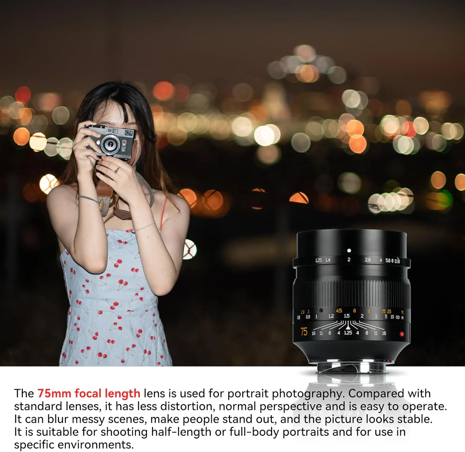 لنز 7artisans 75mm F1.25 سازگار با دوربین های Leica M-Mount مانند Leica M-M Leica M240 M3 M6 M7 M8 M9 M9p M10 لنز 7artisans 75mm F1.25 سازگار با دوربین های Leica M-Mount مانند Leica M-M Leica M240 M3 M6 M7 M8 M9 M9p M10