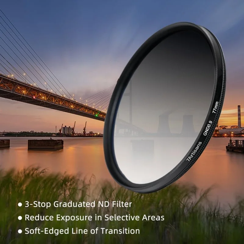7artisans GND 0.9 Rotatable Soft Gradual Filter (3 Stops) 46mm/49mm/52mm/55mm/58mm/62mm/67mm/72mm/77mm/82mm GND 0.9 Neutral Gray Graduated Filter Lens(77mm) 7artisans GND 0.9 Rotatable Soft Gradual Filter (3 Stops) 46mm/49mm/52mm/55mm/58mm/62mm/67mm/72mm/77mm/82mm GND 0.9 Neutral Gray Graduated Filter Lens(77mm)
