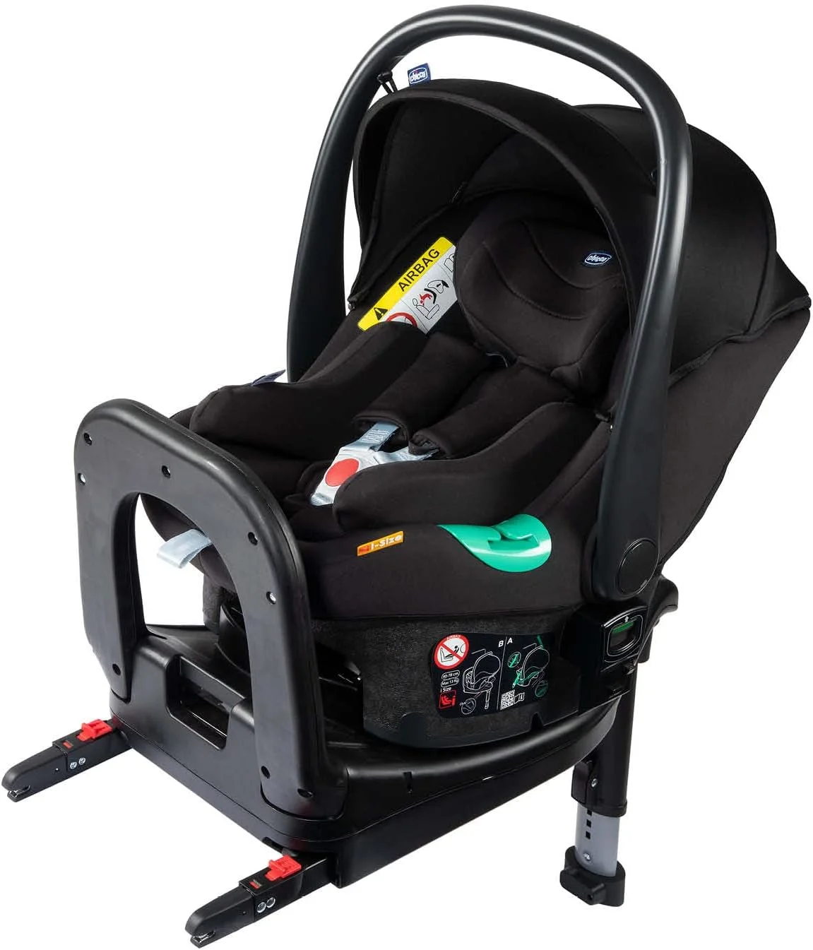 صندلی ماشین چیکو کیروس ایوو I-Size Fast In مناسب برای کودکان 40-78 سانتی متر – حداکثر 13 کیلوگرم، مشکی