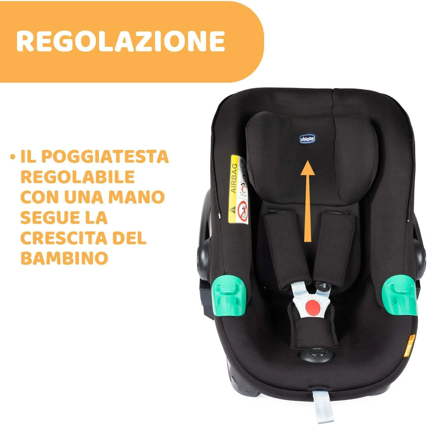 صندلی ماشین چیکو کیروس ایوو I-Size Fast In مناسب برای کودکان 40-78 سانتی متر – حداکثر 13 کیلوگرم، مشکی