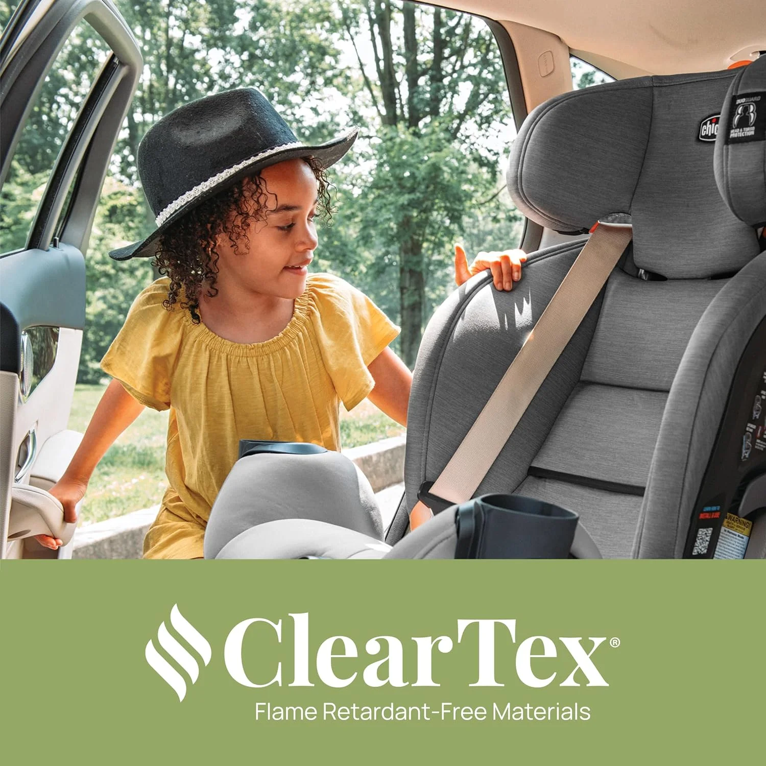 Chicco OneFit ClearTex All-in-One Car Seat, Obsidian