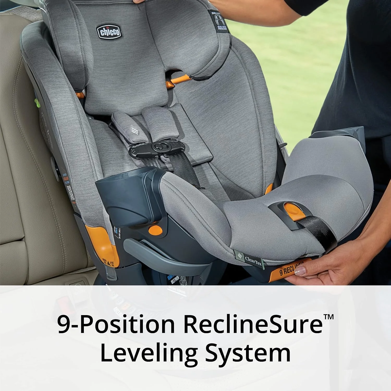 Chicco OneFit ClearTex All-in-One Car Seat, Obsidian