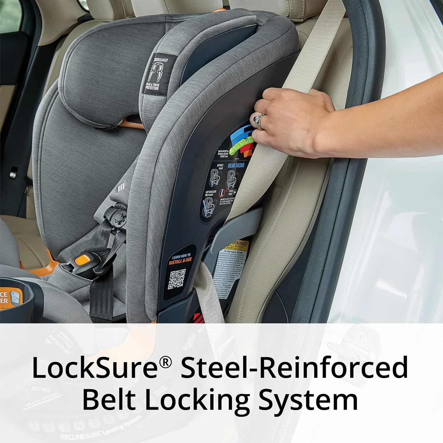 Chicco OneFit ClearTex All-in-One Car Seat, Obsidian