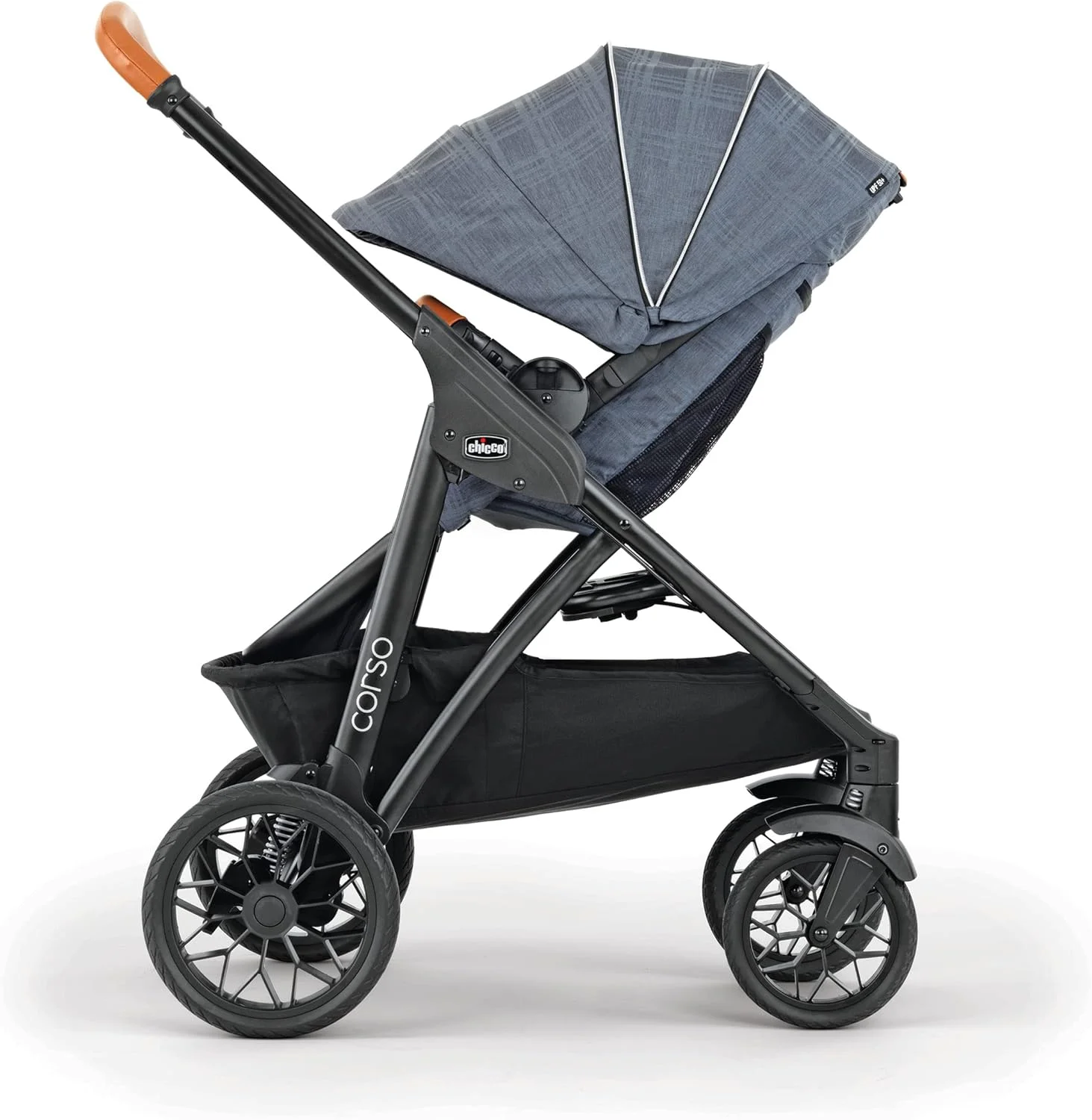 ست مسافرتی ماژولار چیکو - کالسکه کورسو LE، صندلی ماشین کودک KeyFit 35 و پایه - ترکیب کالسکه و صندلی ماشین در رنگ Veranda/Grey