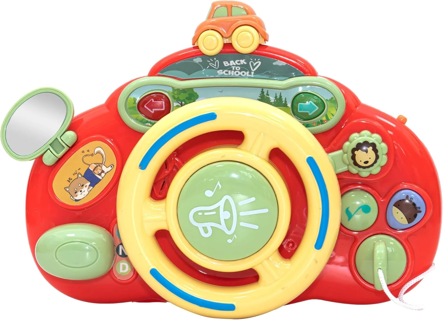 اسباب بازی فرمان کودک برند مون برای پسران و دختران - اسباب بازی تعاملی با صداهای واقعی - ایده آل برای صندلی ماشین، کالسکه و تخت نوزاد - برای 18 ماه به بالا - چند رنگ اسباب بازی فرمان کودک برند مون برای پسران و دختران - اسباب بازی تعاملی با صداهای واقعی - ایده آل برای صندلی ماشین، کالسکه و تخت نوزاد - برای 18 ماه به بالا - چند رنگ