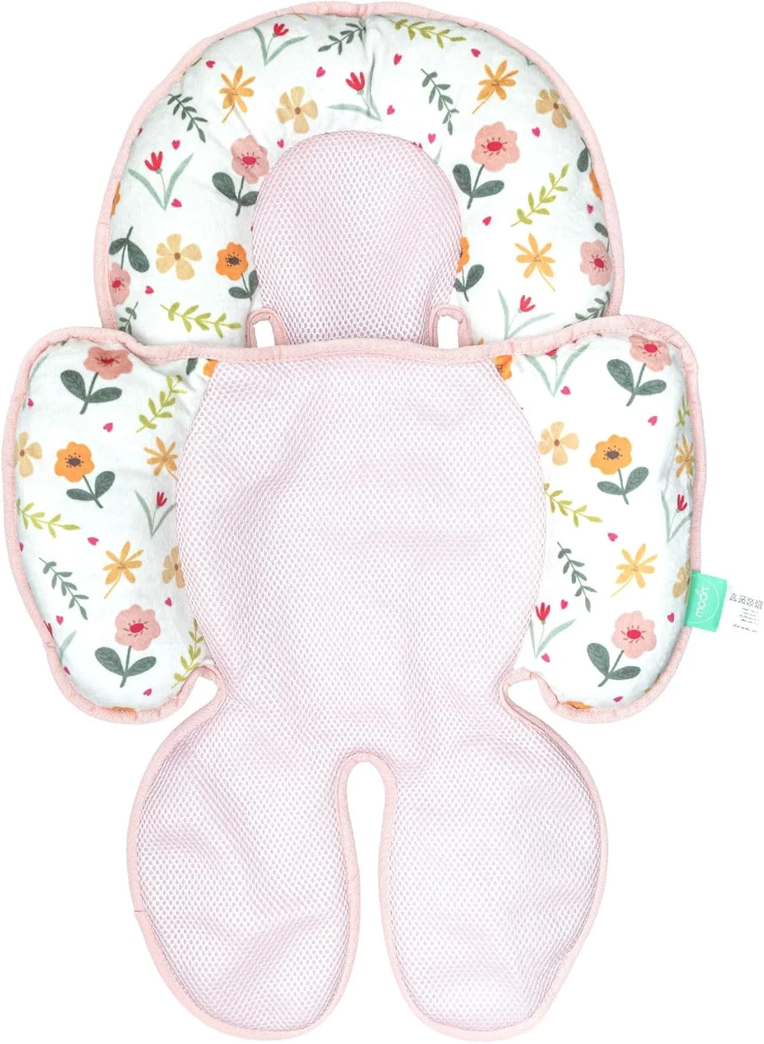 بالشتک محافظ بدن کودک Moon Brand - پد صندلی کالسکه/صندلی ماشین - تشکچه گرم و نرم - بالشتک قابل شستشو - طرح گل