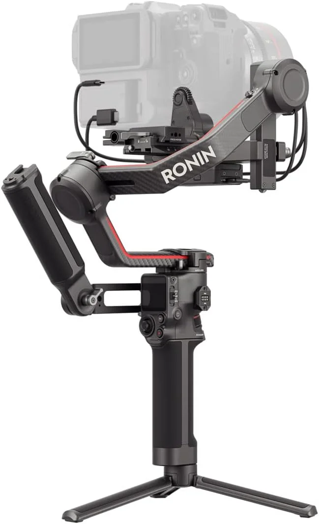 DJI RS 3 Pro Combo - تثبیت کننده گیمبال 3 محوره برای دوربین های DSLR و سینمایی، قفل های محور خودکار، بازوهای محور فیبر کربنی توسعه یافته، انتقال O3 Pro، نسخه امارات
