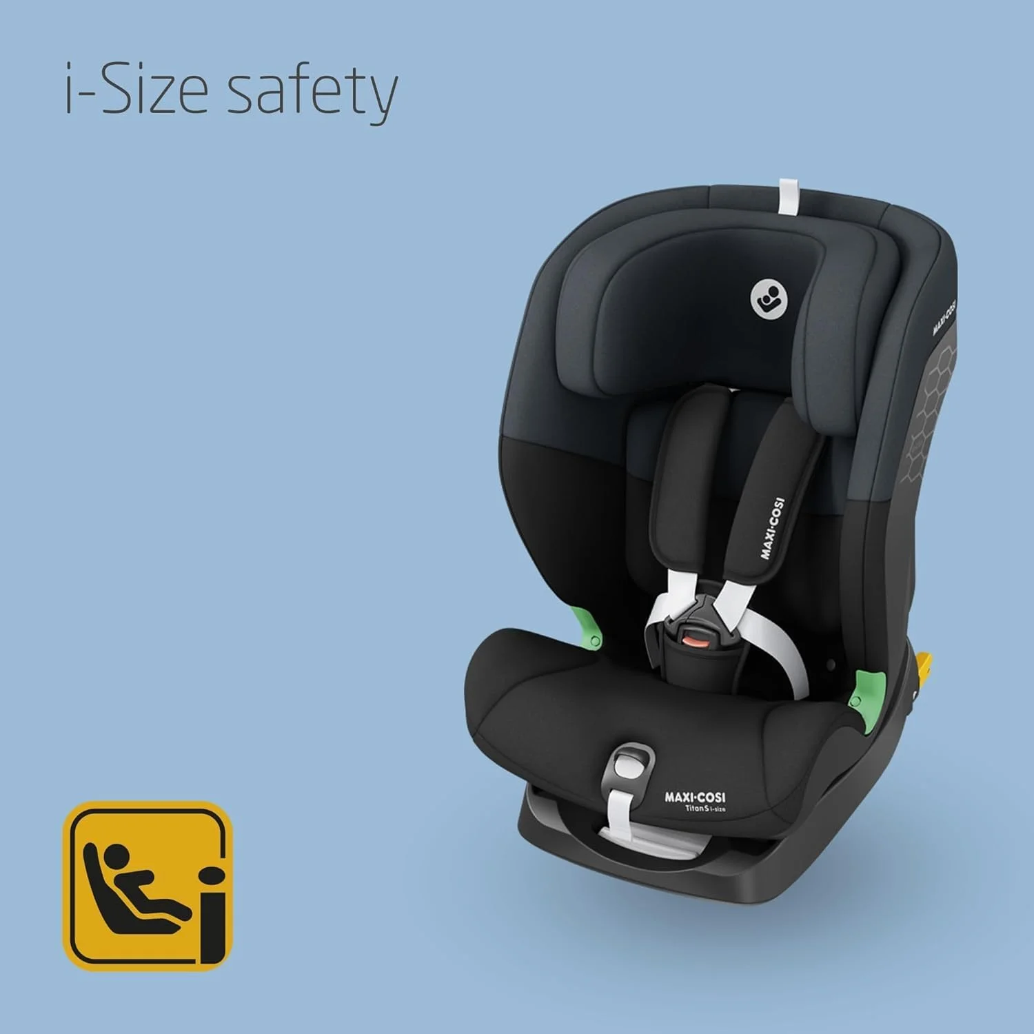 Maxi-Cosi Titan S i-Size Child Car Seat, Multiple Recline Positions, G-CELL Side Impact Protection, 5-Point Safety Harness, 15 Months to 12 Years, Tonal Black, 2 Year Warranty Maxi-Cosi Titan S i-Size Child Car Seat, Multiple Recline Positions, G-CELL Side Impact Protection, 5-Point Safety Harness, 15 Months to 12 Years, Tonal Black, 2 Year Warranty