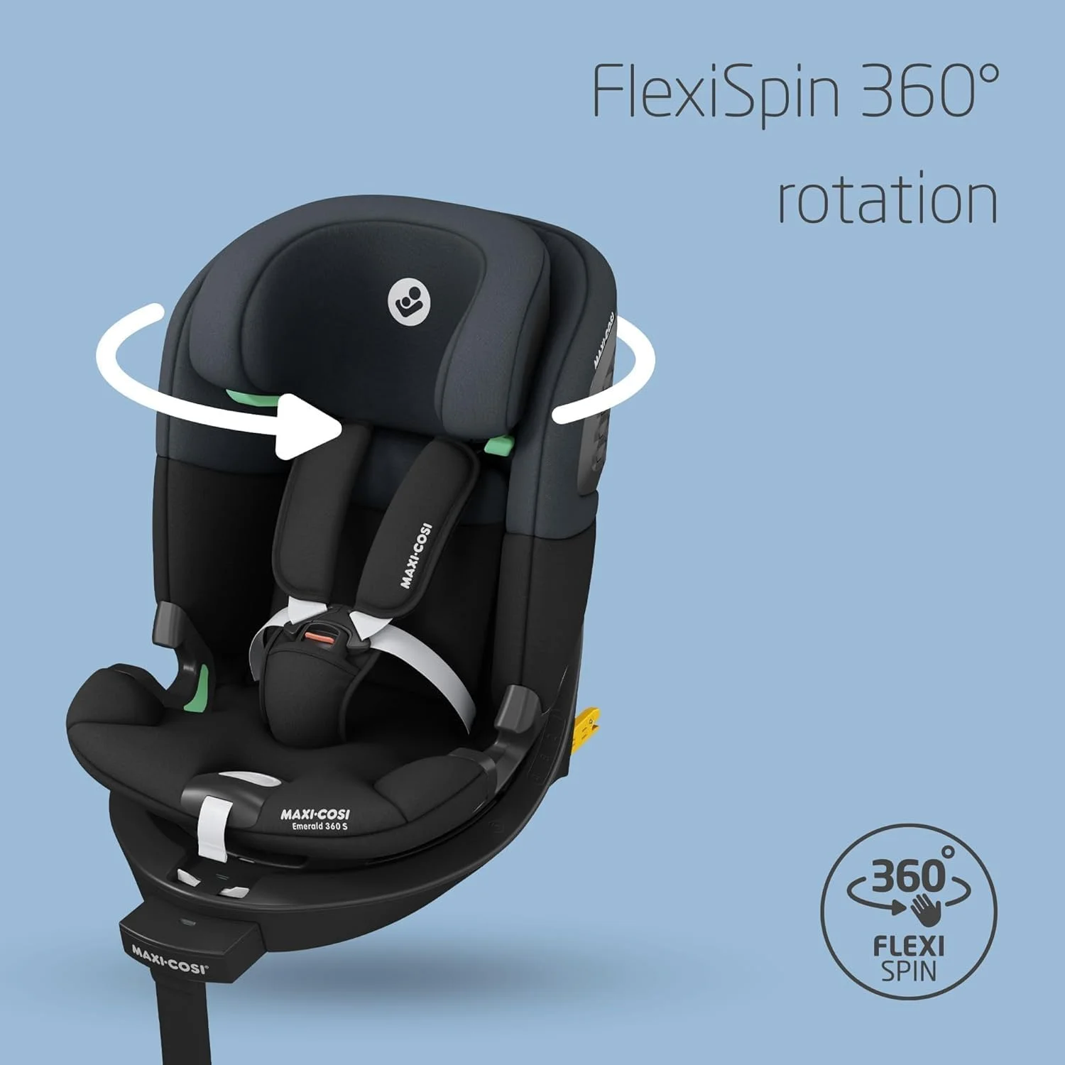 صندلی ماشین کودک مکسی کوزی امرالد 360 S همراه با پایه، متناسب با رشد کودک شما، چرخش FlexiSpin، حالتهای خواب راحت، محافظت جانبی G-CELL، 0-12 سال، مشکی تونال صندلی ماشین کودک مکسی کوزی امرالد 360 S همراه با پایه، متناسب با رشد کودک شما، چرخش FlexiSpin، حالتهای خواب راحت، محافظت جانبی G-CELL، 0-12 سال، مشکی تونال