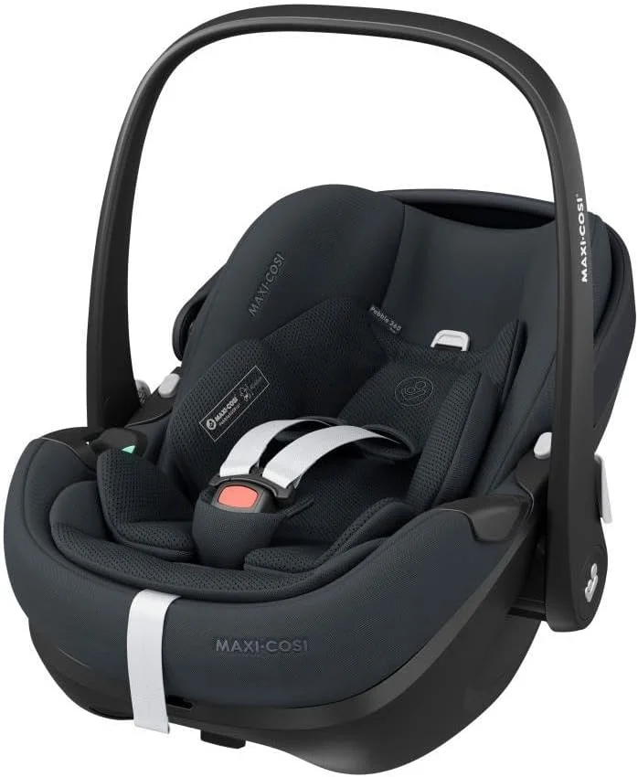 Maxi-Cosi Pebble 360 Pro Infant Car Seat, Innovative SlideTech Technology, Fully lie-flat Position, Easy-in Harness, G-CELL Side Impact Protection, 0-15 Months, Essential Graphite, 2 Year Warranty Maxi-Cosi Pebble 360 Pro Infant Car Seat, Innovative SlideTech Technology, Fully lie-flat Position, Easy-in Harness, G-CELL Side Impact Protection, 0-15 Months, Essential Graphite, 2 Year Warranty