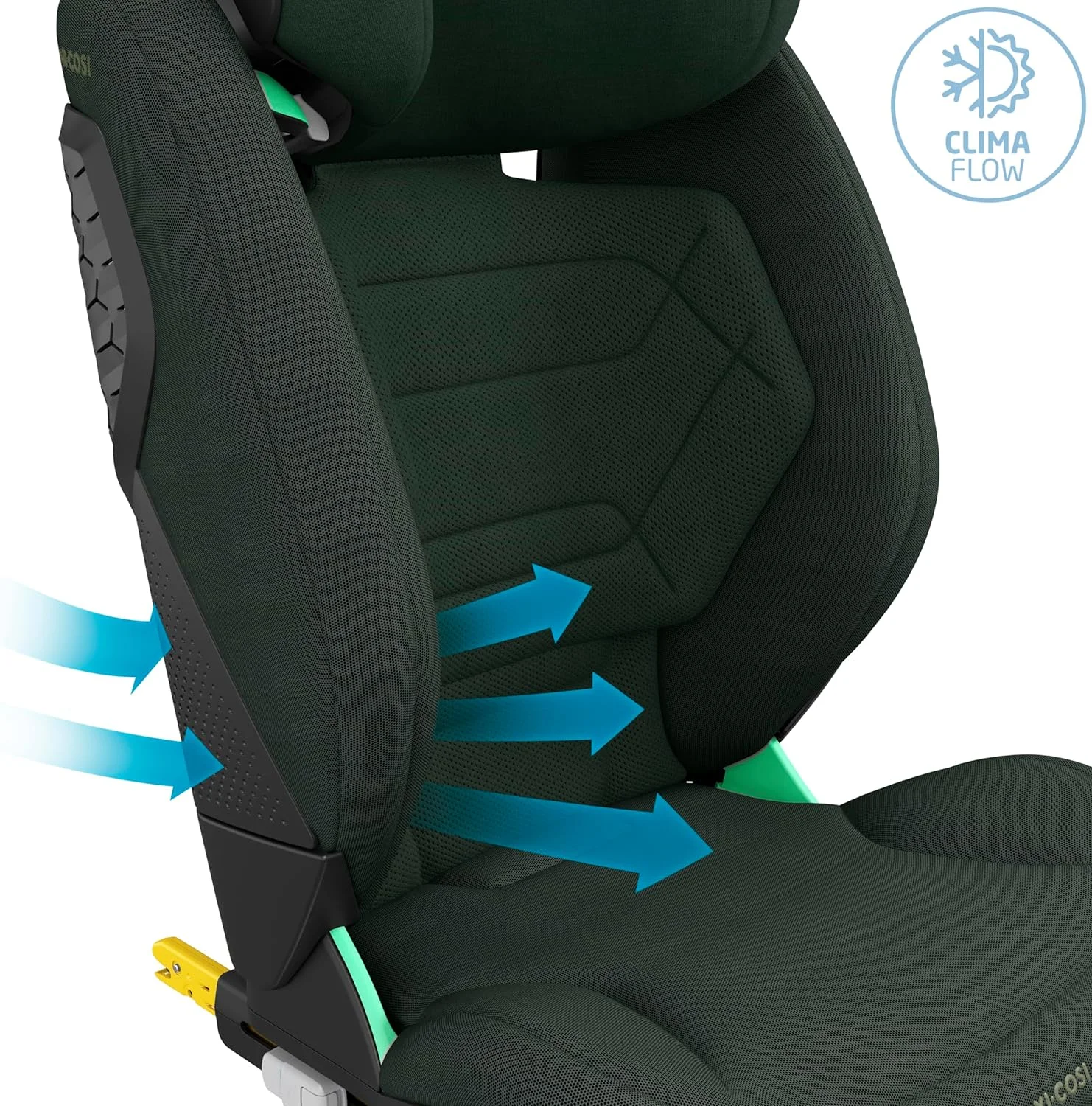 Maxi-Cosi RodiFix Pro2 i-Size Child Car Seat, Multiple Recline Positions, G-CELL Side Impact Protection, ClimaFlow for Temperature Control, 3.5-12 Years, Authentic Green, 2 Year Warranty Maxi-Cosi RodiFix Pro2 i-Size Child Car Seat, Multiple Recline Positions, G-CELL Side Impact Protection, ClimaFlow for Temperature Control, 3.5-12 Years, Authentic Green, 2 Year Warranty