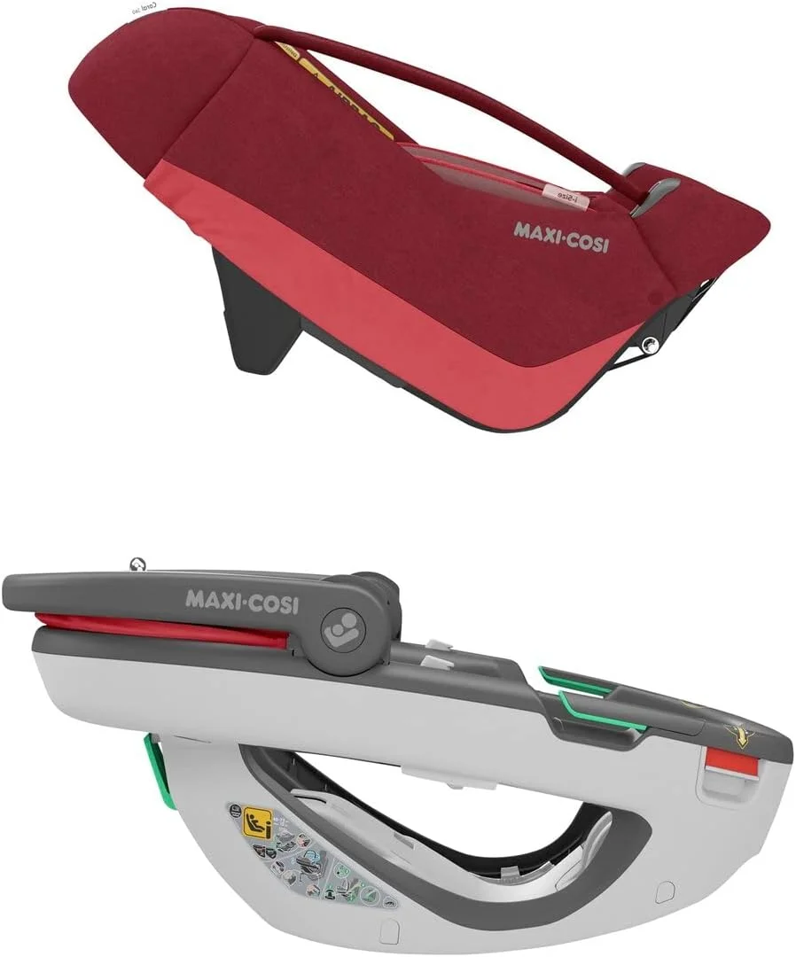 صندلی خودرو Maxi-Cosi Coral 360، حمل فوق العاده سبک، راه حل نوآورانه، چرخش بصری با یک دست Flexi Spin، سایبان آفتاب، ایمنی I-size، 0-12 ماه، قرمز ضروری صندلی خودرو Maxi-Cosi Coral 360، حمل فوق العاده سبک، راه حل نوآورانه، چرخش بصری با یک دست Flexi Spin، سایبان آفتاب، ایمنی I-size، 0-12 ماه، قرمز ضروری