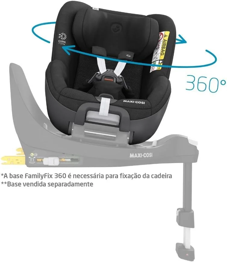 صندلی خودرو کودک Maxi-Cosi Pearl 360 i-Size، چرخش بصری FlexiSpin با یک دست، فناوری ضربه جانبی G-Cell، 3 ماه تا 4 سال، مشکی اصیل صندلی خودرو کودک Maxi-Cosi Pearl 360 i-Size، چرخش بصری FlexiSpin با یک دست، فناوری ضربه جانبی G-Cell، 3 ماه تا 4 سال، مشکی اصیل