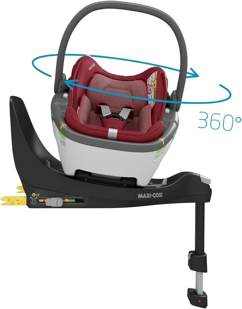 صندلی خودرو Maxi-Cosi Coral 360، حمل فوق العاده سبک، راه حل نوآورانه، چرخش بصری با یک دست Flexi Spin، سایبان آفتاب، ایمنی I-size، 0-12 ماه، قرمز ضروری صندلی خودرو Maxi-Cosi Coral 360، حمل فوق العاده سبک، راه حل نوآورانه، چرخش بصری با یک دست Flexi Spin، سایبان آفتاب، ایمنی I-size، 0-12 ماه، قرمز ضروری