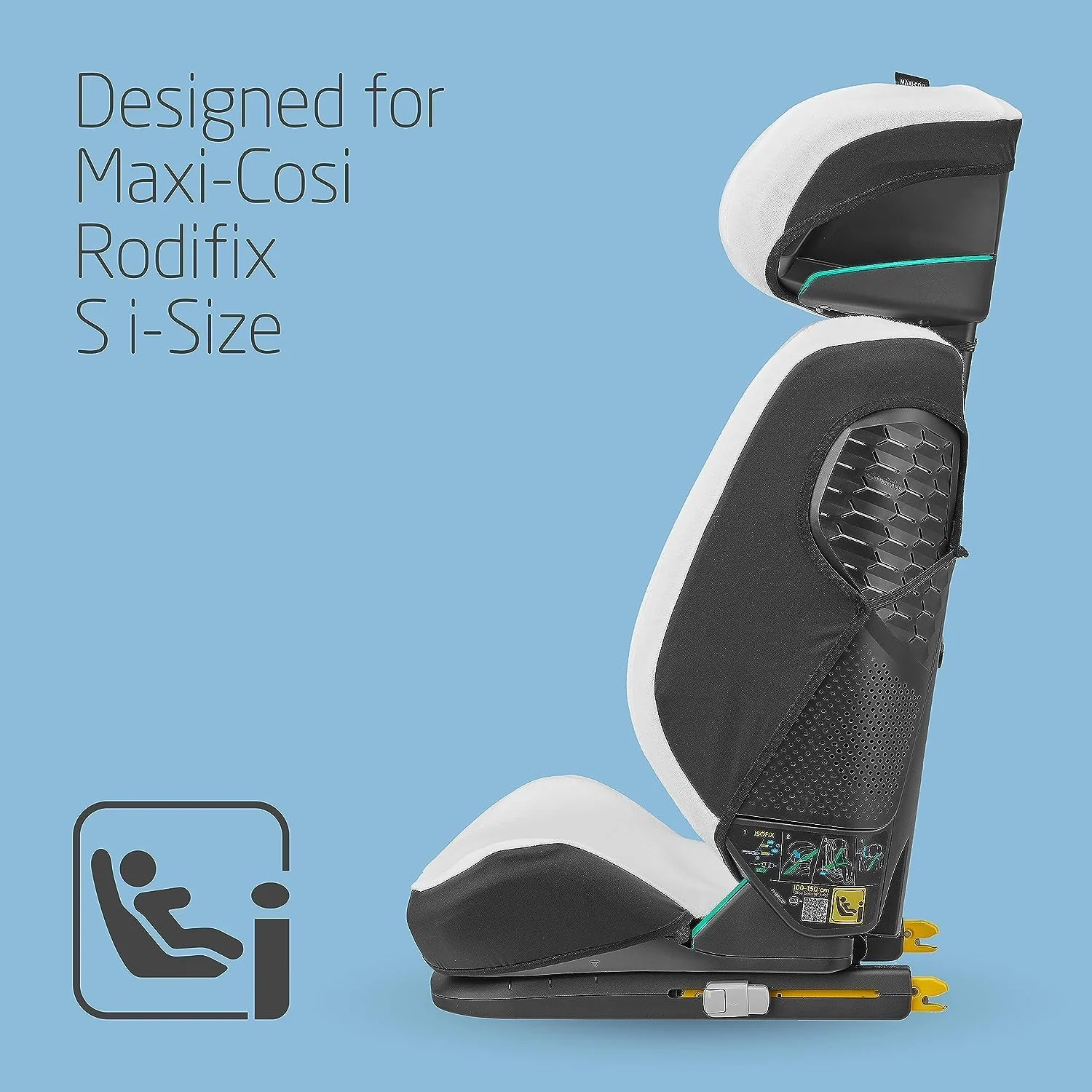 Maxi-Cosi Organic Cotton Summer Cover for RodiFix S i-Size, Child Car Seat Cover, Breathable and Moisture-Absorbing Material, Machine Washable, Sustainable Cotton, Natural White