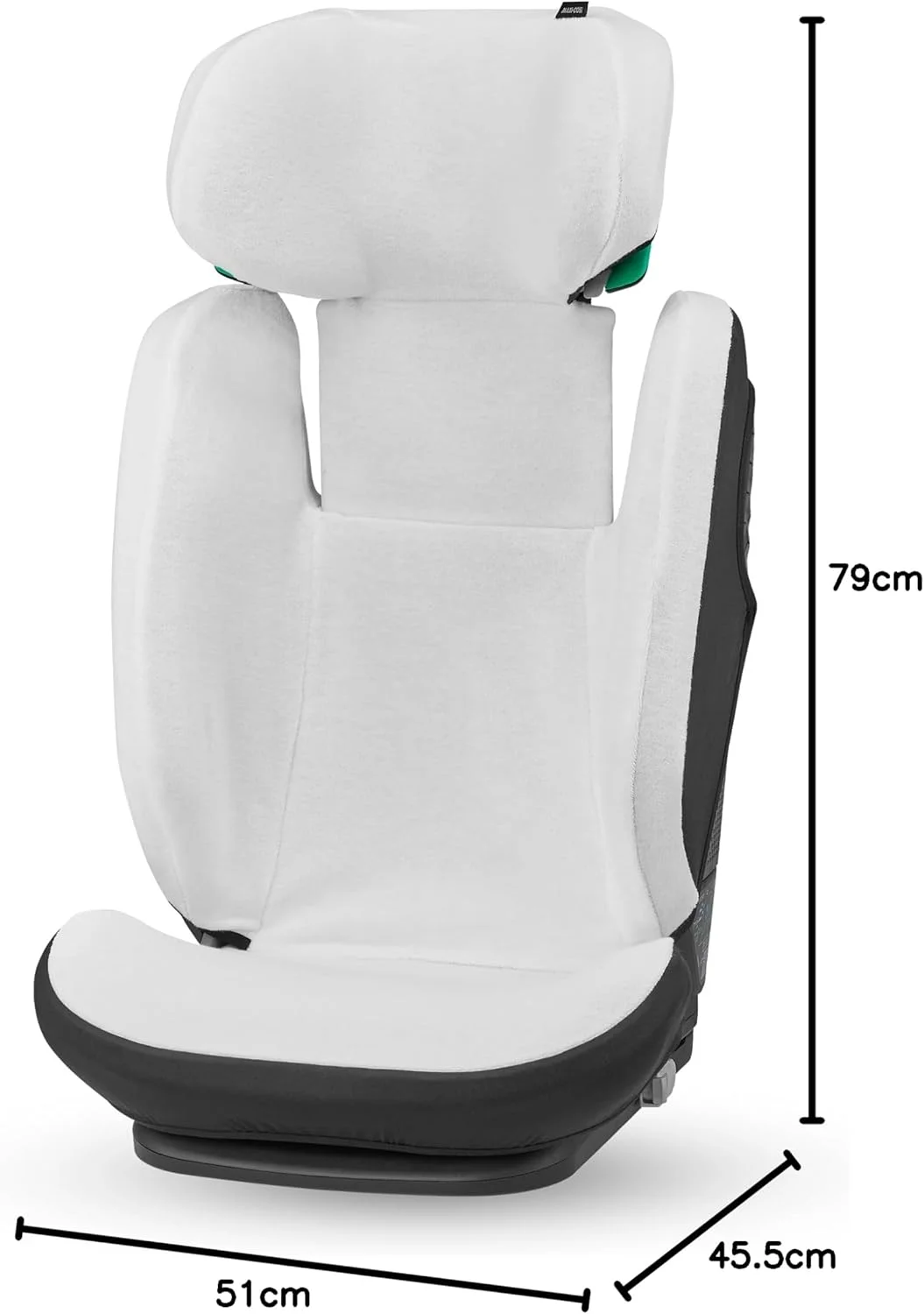 Maxi-Cosi Organic Cotton Summer Cover for RodiFix S i-Size, Child Car Seat Cover, Breathable and Moisture-Absorbing Material, Machine Washable, Sustainable Cotton, Natural White