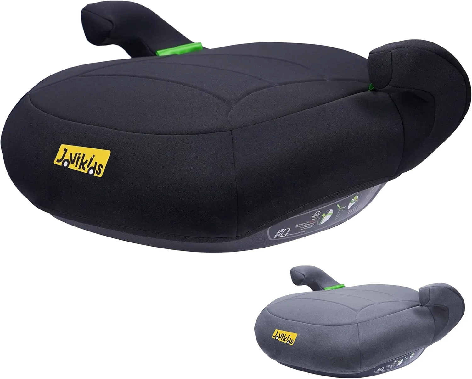 Jovikids Yoho I-Size Booster Seat (Group 2/3, 6-12 Years), Portable Car Seats for Kids, Comfortable, Compact, Convenient for Everyday Use, Travel Car seat, Black