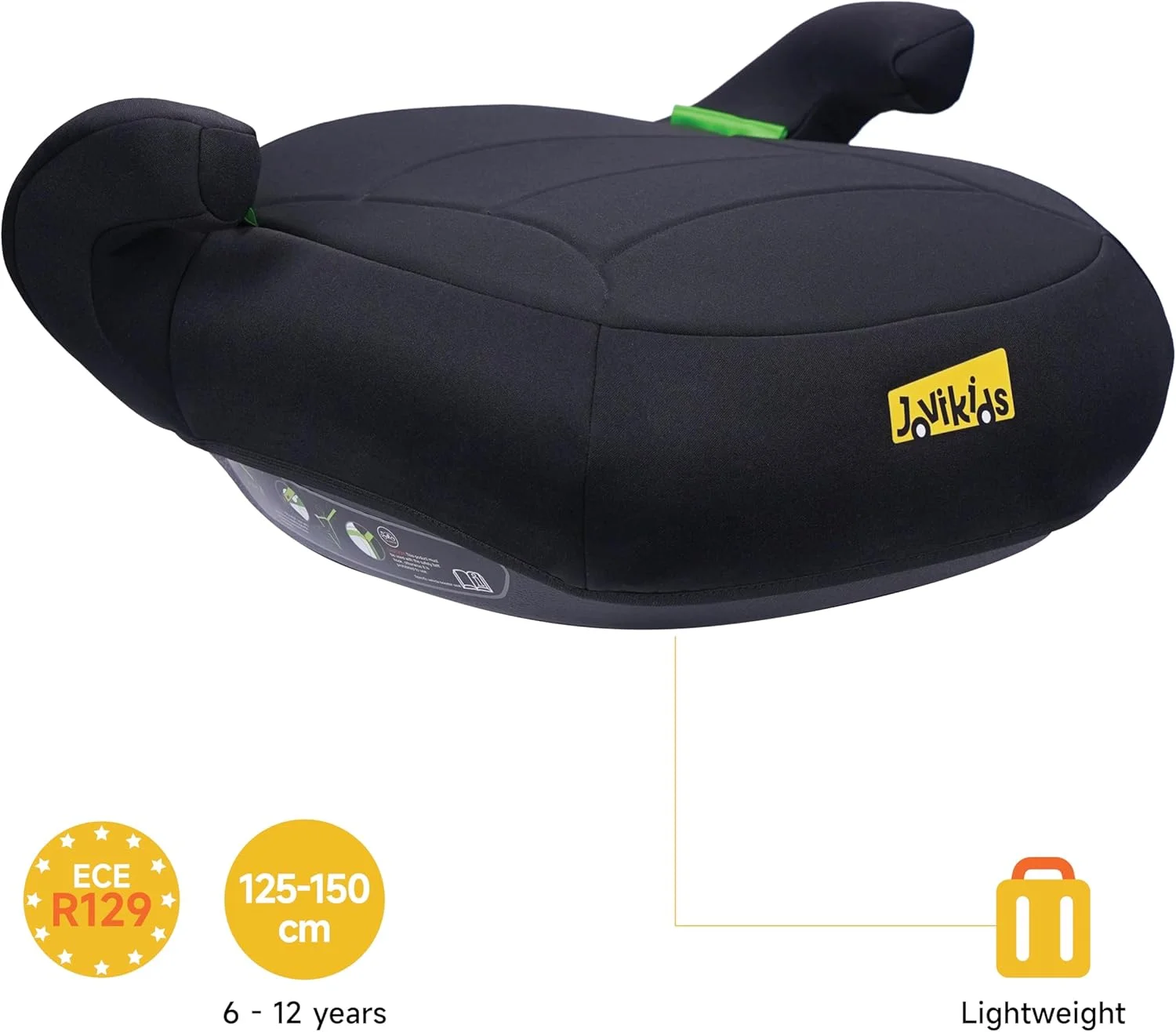 Jovikids Yoho I-Size Booster Seat (Group 2/3, 6-12 Years), Portable Car Seats for Kids, Comfortable, Compact, Convenient for Everyday Use, Travel Car seat, Black Jovikids Yoho I-Size Booster Seat (Group 2/3, 6-12 Years), Portable Car Seats for Kids, Comfortable, Compact, Convenient for Everyday Use, Travel Car seat, Black