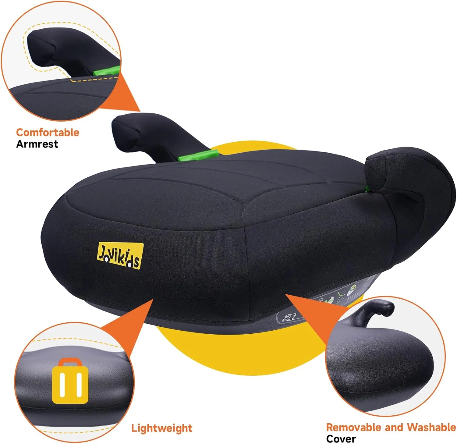 Jovikids Yoho I-Size Booster Seat (Group 2/3, 6-12 Years), Portable Car Seats for Kids, Comfortable, Compact, Convenient for Everyday Use, Travel Car seat, Black Jovikids Yoho I-Size Booster Seat (Group 2/3, 6-12 Years), Portable Car Seats for Kids, Comfortable, Compact, Convenient for Everyday Use, Travel Car seat, Black