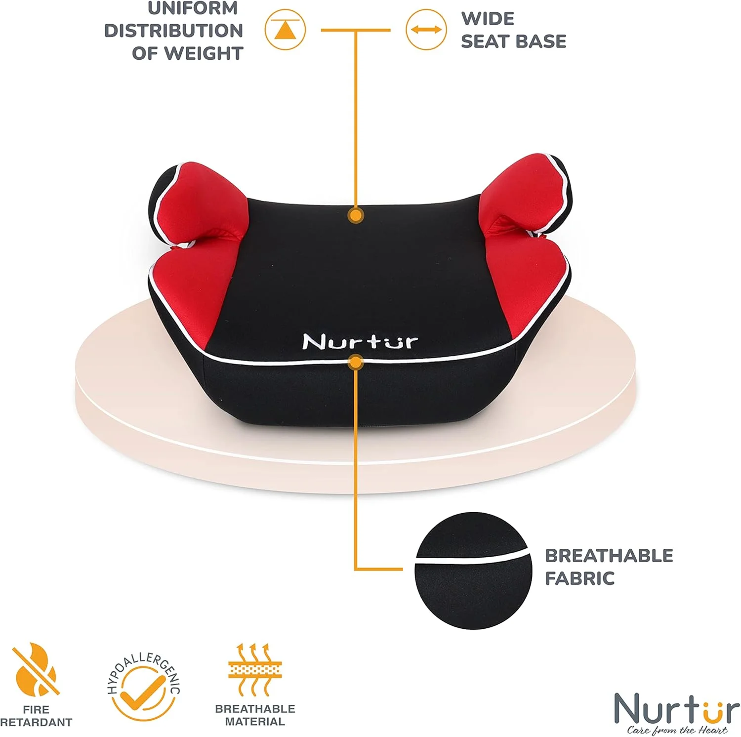 صندلی بوستر کودک Nurtur Nova - دارای تکیه گاه دست - نصب آسان - مناسب برای همه خودروها - پایه پهن و نرم - مناسب برای 6 تا 12 سال (گروه 2/3) - قرمز تیره صندلی بوستر کودک Nurtur Nova - دارای تکیه گاه دست - نصب آسان - مناسب برای همه خودروها - پایه پهن و نرم - مناسب برای 6 تا 12 سال (گروه 2/3) - قرمز تیره