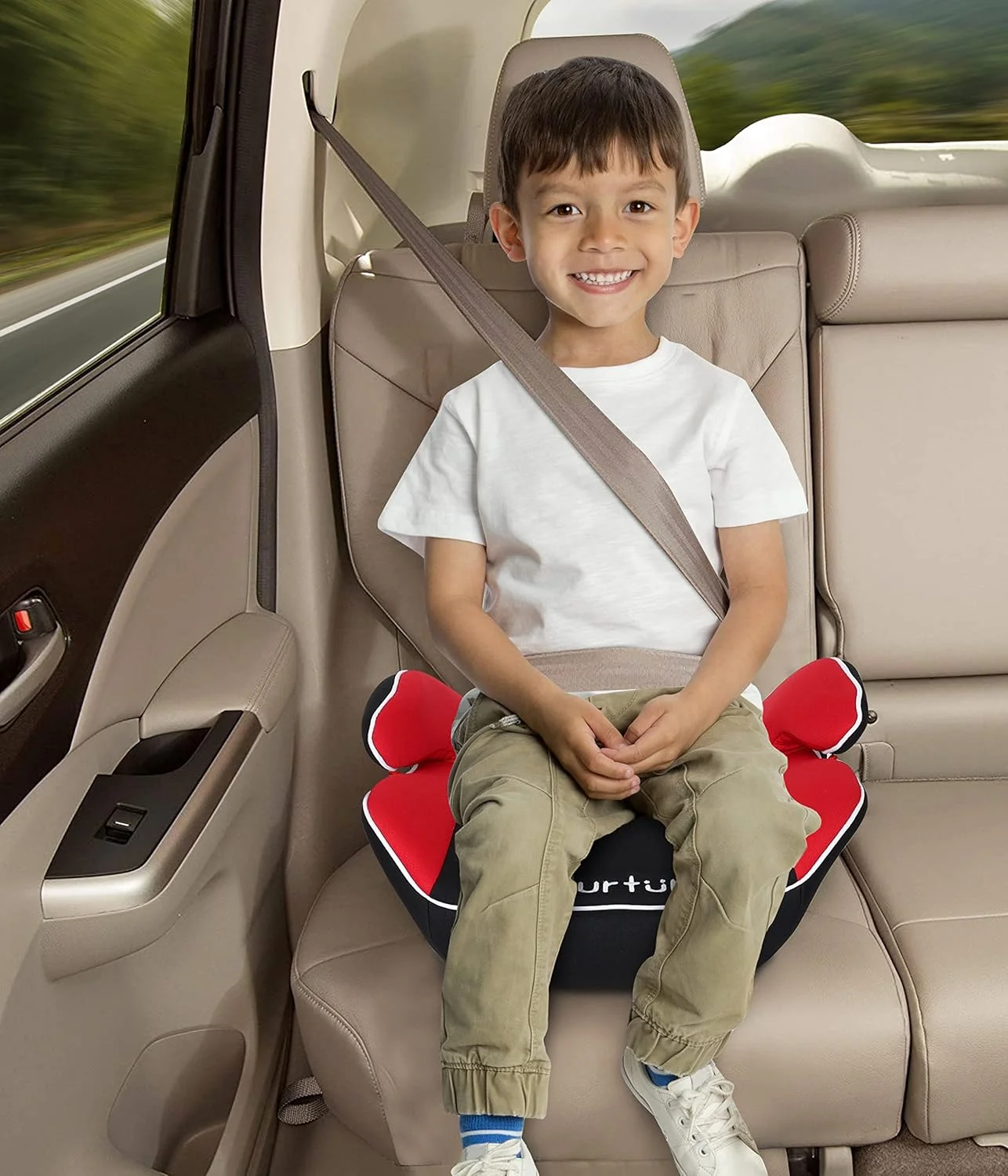 صندلی بوستر کودک Nurtur Nova - دارای تکیه گاه دست - نصب آسان - مناسب برای همه خودروها - پایه پهن و نرم - مناسب برای 6 تا 12 سال (گروه 2/3) - قرمز تیره صندلی بوستر کودک Nurtur Nova - دارای تکیه گاه دست - نصب آسان - مناسب برای همه خودروها - پایه پهن و نرم - مناسب برای 6 تا 12 سال (گروه 2/3) - قرمز تیره