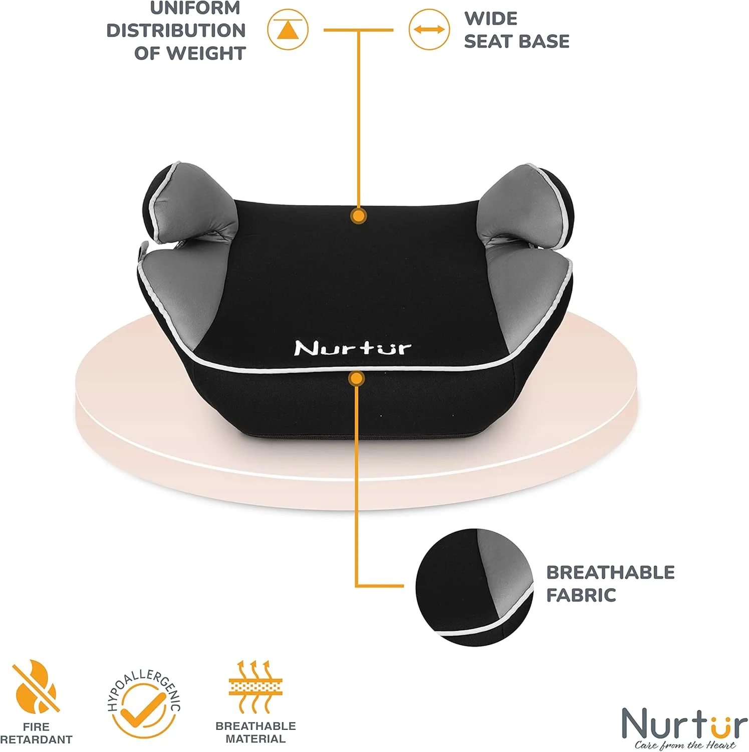 صندلی بوستر کودک نورتر نوا - دارای تکیه گاه دست - نصب آسان - مناسب برای همه خودروها - پایه پهن و نرم - مناسب برای کودکان 4 تا 12 سال (گروه 2/3) - خاکستری روشن صندلی بوستر کودک نورتر نوا - دارای تکیه گاه دست - نصب آسان - مناسب برای همه خودروها - پایه پهن و نرم - مناسب برای کودکان 4 تا 12 سال (گروه 2/3) - خاکستری روشن