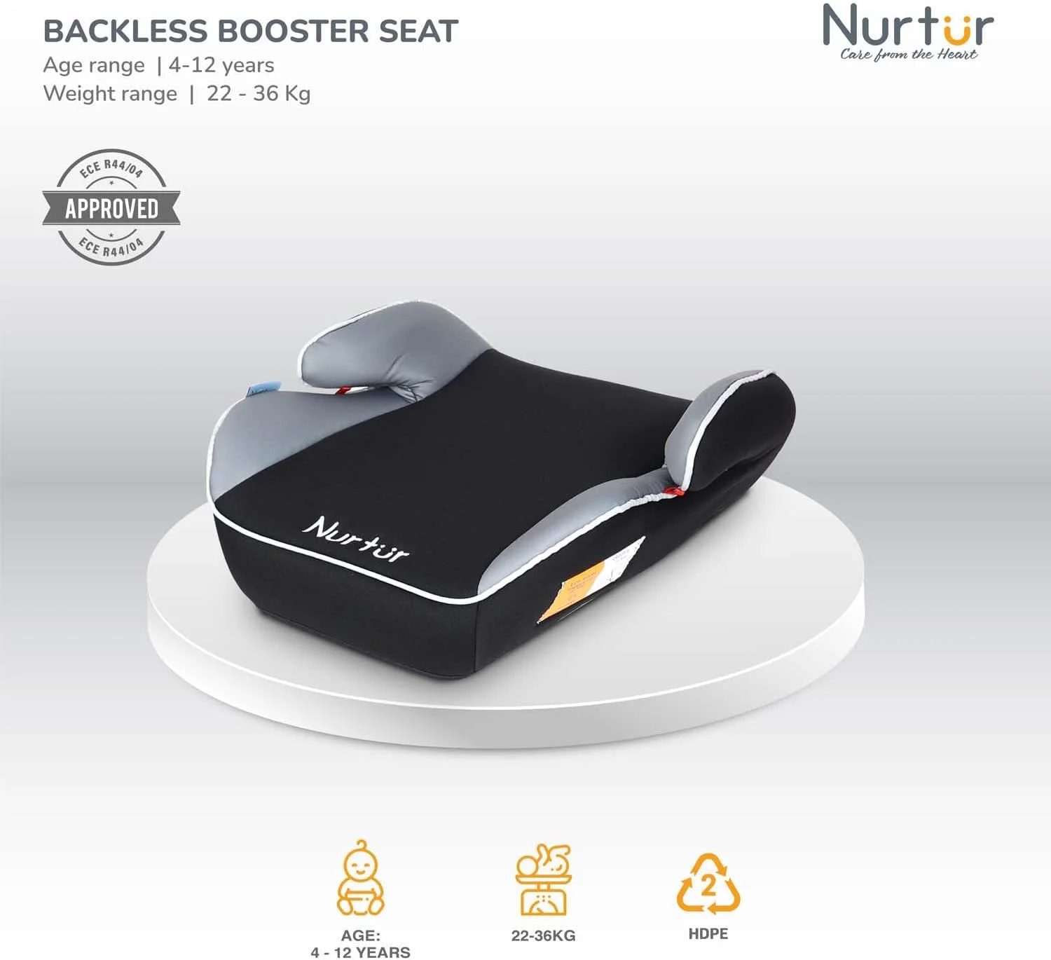 صندلی بوستر کودک نورتر نوا - دارای تکیه گاه دست - نصب آسان - مناسب برای تمامی خودروها - پایه پهن و نرم - مناسب برای کودکان 4 تا 12 سال (گروه 2/3) - خاکستری صندلی بوستر کودک نورتر نوا - دارای تکیه گاه دست - نصب آسان - مناسب برای تمامی خودروها - پایه پهن و نرم - مناسب برای کودکان 4 تا 12 سال (گروه 2/3) - خاکستری