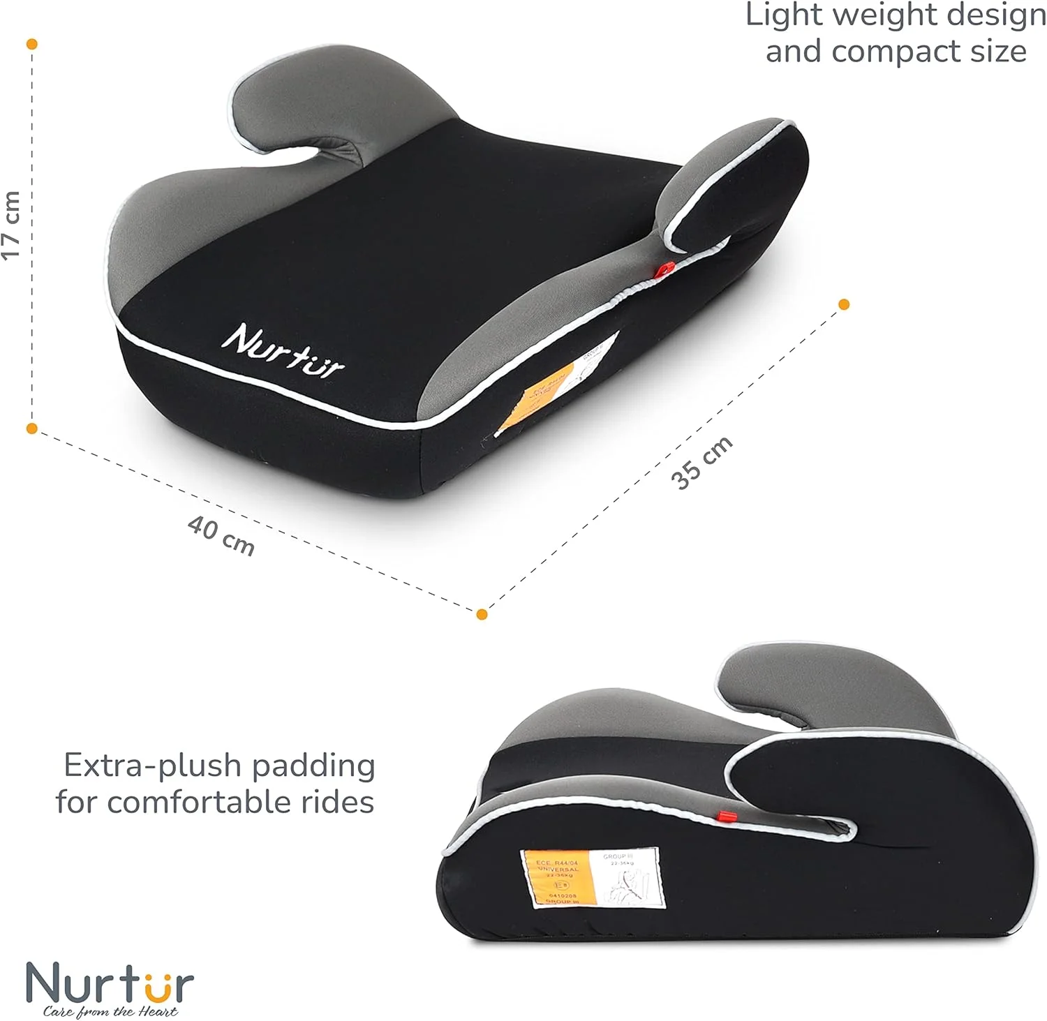 صندلی بوستر کودک نورتر نوا - دارای تکیه گاه دست - نصب آسان - مناسب برای همه خودروها - پایه پهن و نرم - مناسب برای کودکان 4 تا 12 سال (گروه 2/3) - خاکستری روشن صندلی بوستر کودک نورتر نوا - دارای تکیه گاه دست - نصب آسان - مناسب برای همه خودروها - پایه پهن و نرم - مناسب برای کودکان 4 تا 12 سال (گروه 2/3) - خاکستری روشن