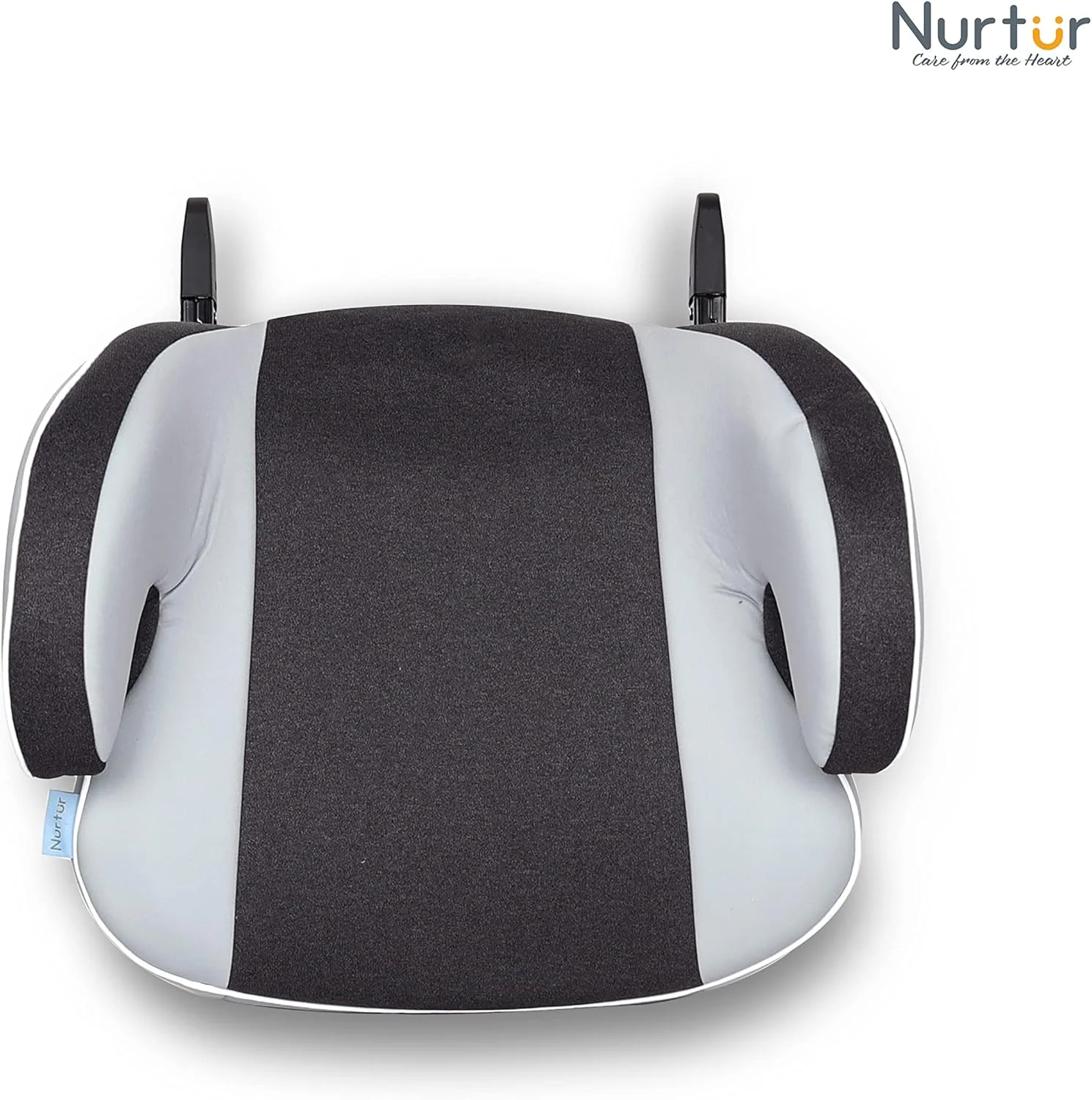 صندلی بوستر کودک Nurtur Enzo - صندلی با تکیه گاه دست، صندلی بوستر پشتی باریک بادی برای مسافرت، مناسب برای 4 تا 12 سال (گروه 2/3) - خاکستری روشن و تیره صندلی بوستر کودک Nurtur Enzo - صندلی با تکیه گاه دست، صندلی بوستر پشتی باریک بادی برای مسافرت، مناسب برای 4 تا 12 سال (گروه 2/3) - خاکستری روشن و تیره