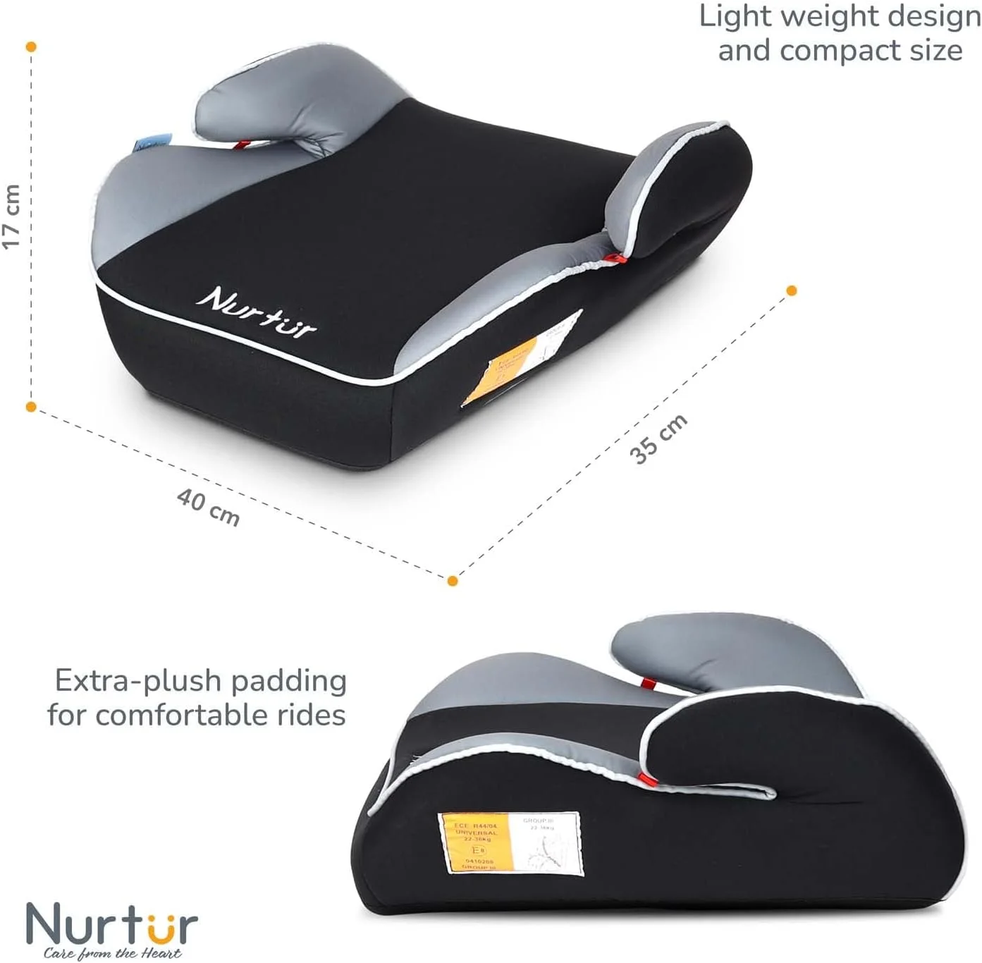 صندلی بوستر کودک نورتر نوا - دارای تکیه گاه دست - نصب آسان - مناسب برای تمامی خودروها - پایه پهن و نرم - مناسب برای کودکان 4 تا 12 سال (گروه 2/3) - خاکستری صندلی بوستر کودک نورتر نوا - دارای تکیه گاه دست - نصب آسان - مناسب برای تمامی خودروها - پایه پهن و نرم - مناسب برای کودکان 4 تا 12 سال (گروه 2/3) - خاکستری