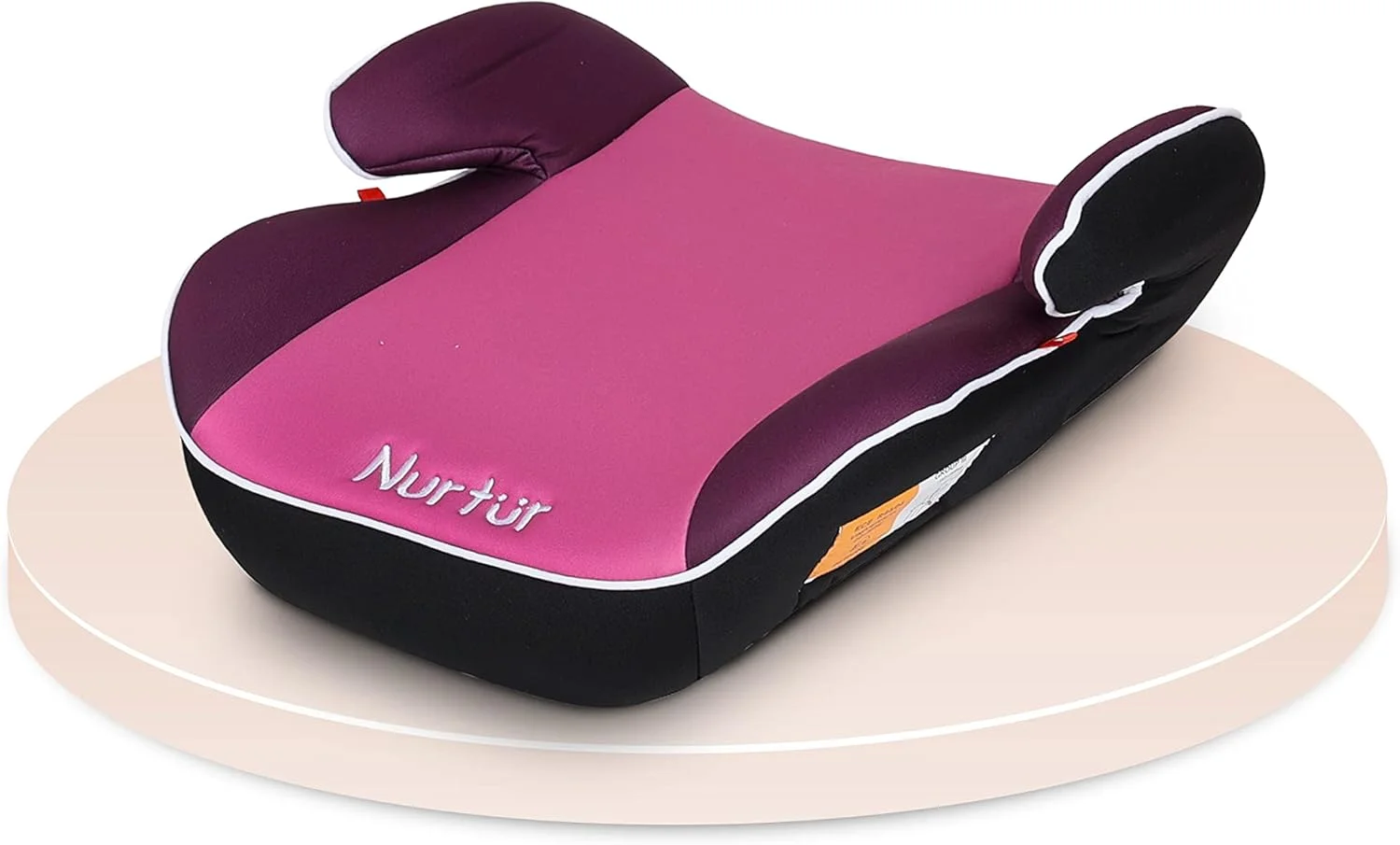 صندلی بوستر کودک Nurtur Nova - دارای تکیه گاه دست - نصب آسان - مناسب برای همه خودروها - پایه پهن و نرم - مناسب برای کودکان 4 تا 12 سال (گروه 2/3) - صورتی