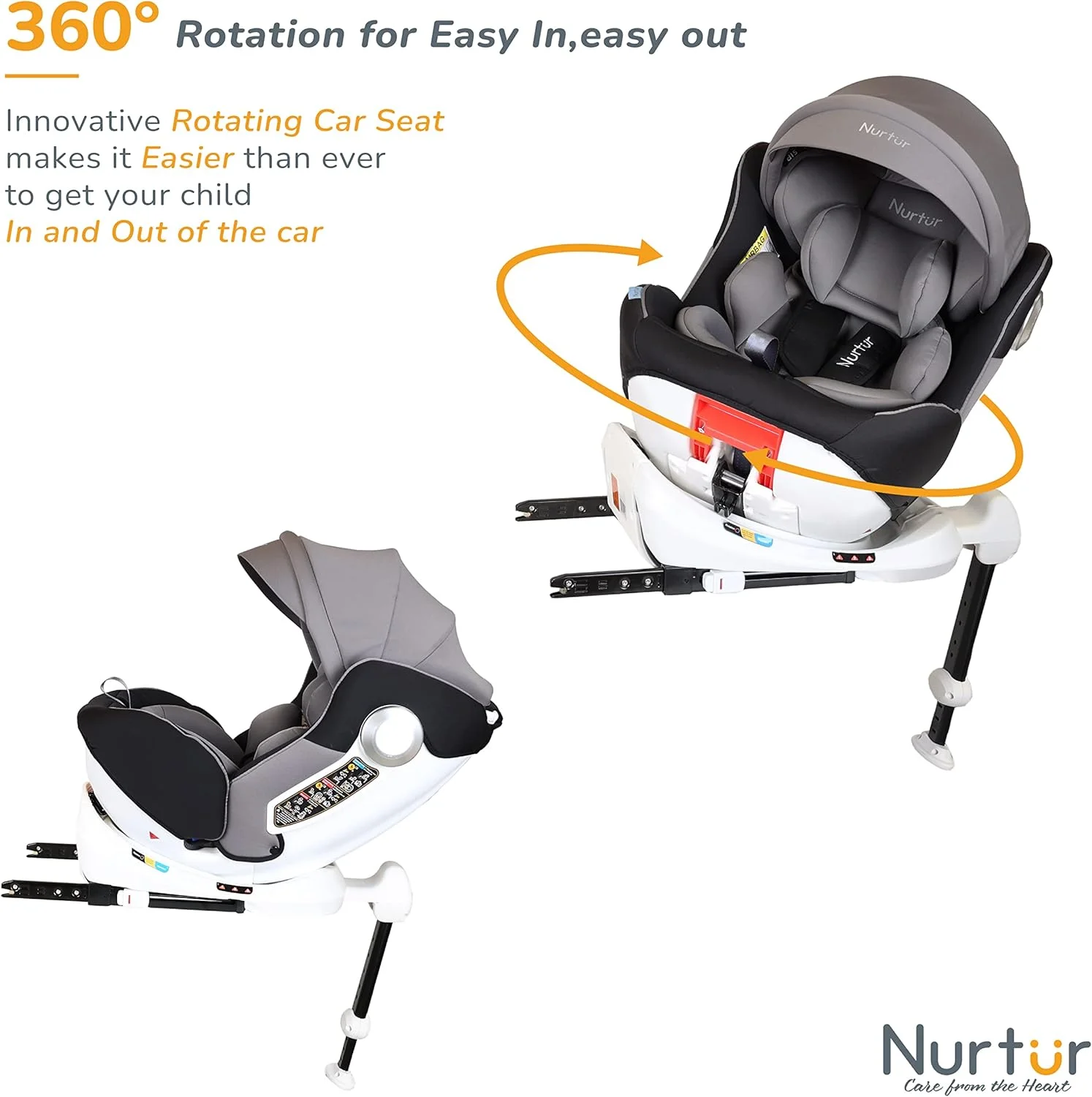 صندلی ماشین کودک/نوزاد 4 در 1 نورتور لیبرتی - چرخش 360 درجه - پشتیبانی پا - ISOFIX - تکیه گاه سر قابل تنظیم 10 حالته با سایبان - 0 ماه تا 12 سال (گروه 0+/1/2/3)، تا 36 کیلوگرم - کرم تیره صندلی ماشین کودک/نوزاد 4 در 1 نورتور لیبرتی - چرخش 360 درجه - پشتیبانی پا - ISOFIX - تکیه گاه سر قابل تنظیم 10 حالته با سایبان - 0 ماه تا 12 سال (گروه 0+/1/2/3)، تا 36 کیلوگرم - کرم تیره