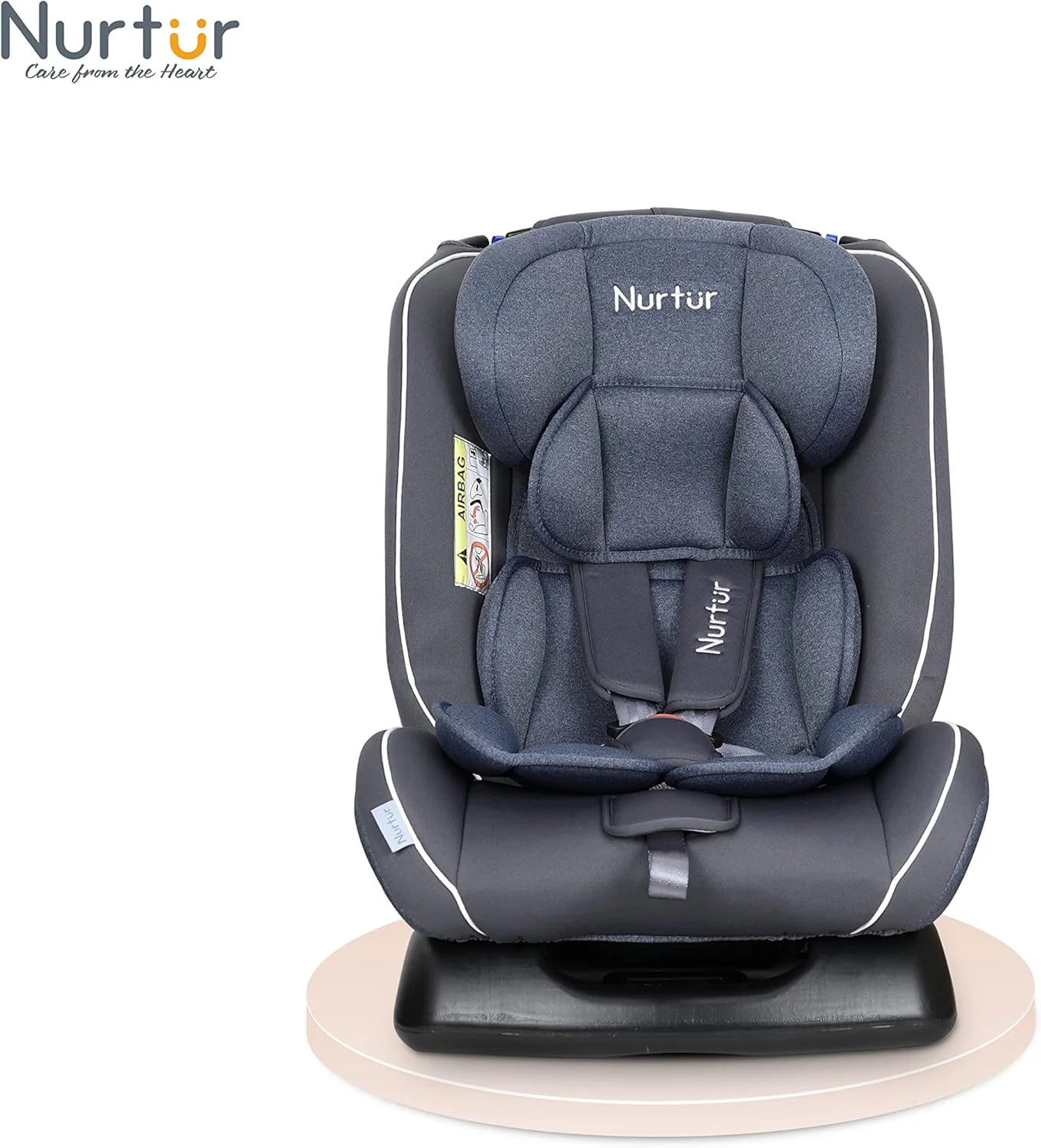Nurtur Otto Baby/Kids 4-in-1 Car Seat - 4 Position Recline 5-Point Safety Harness – 10 Level Adjustable Headrest, 0 months to 12 years (Group 0+/1/2/3), Upto 36kg - Shiny Grey Nurtur Otto Baby/Kids 4-in-1 Car Seat - 4 Position Recline 5-Point Safety Harness – 10 Level Adjustable Headrest, 0 months to 12 years (Group 0+/1/2/3), Upto 36kg - Shiny Grey